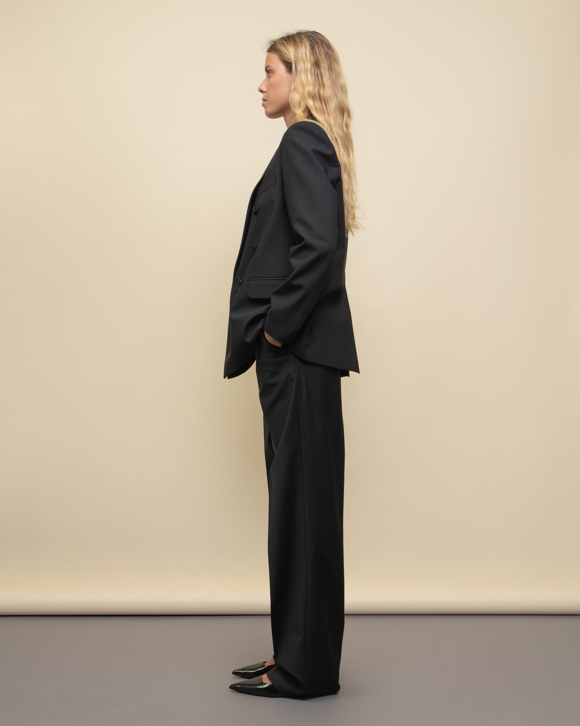 Ari blazer doppiopetto in fresco lana