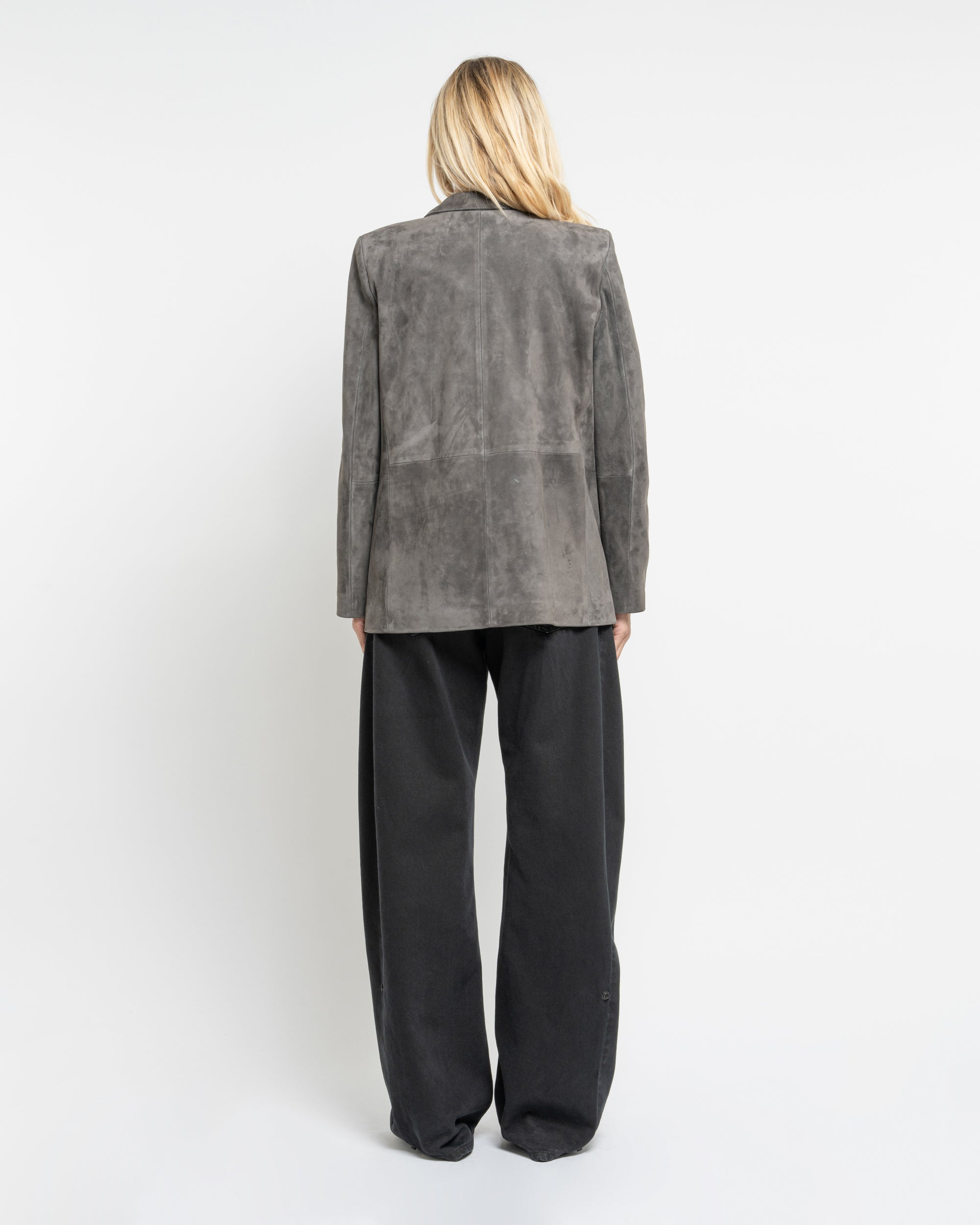 Arielle blazer doppiopetto in camoscio