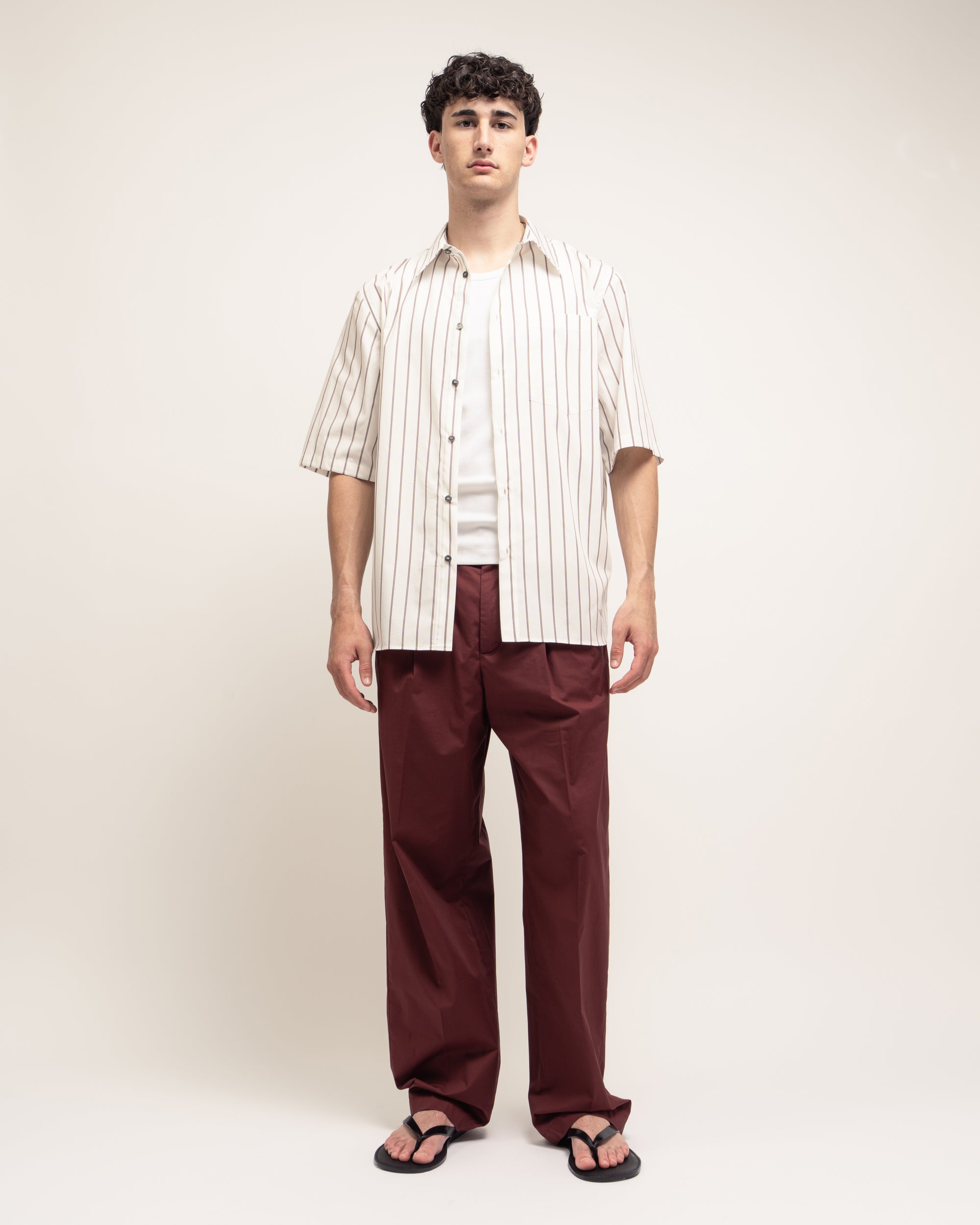 Badu camicia regular in popeline rigato