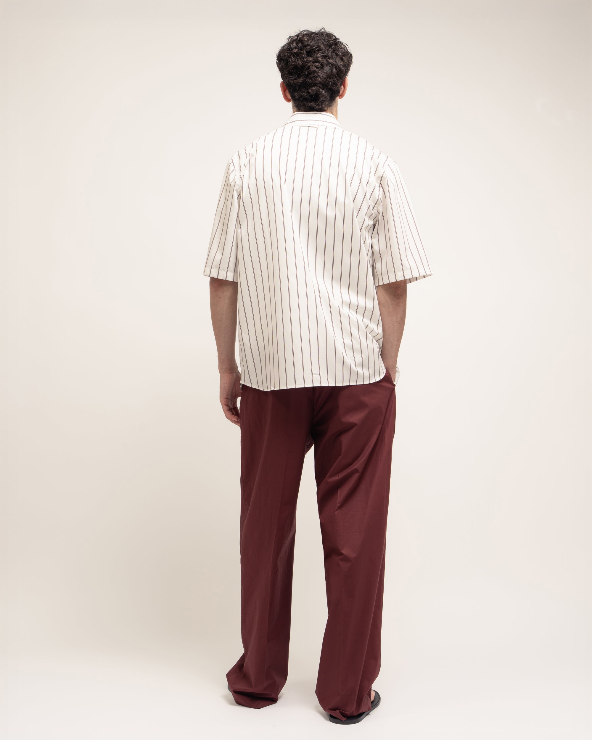 Badu camicia regular in popeline rigato