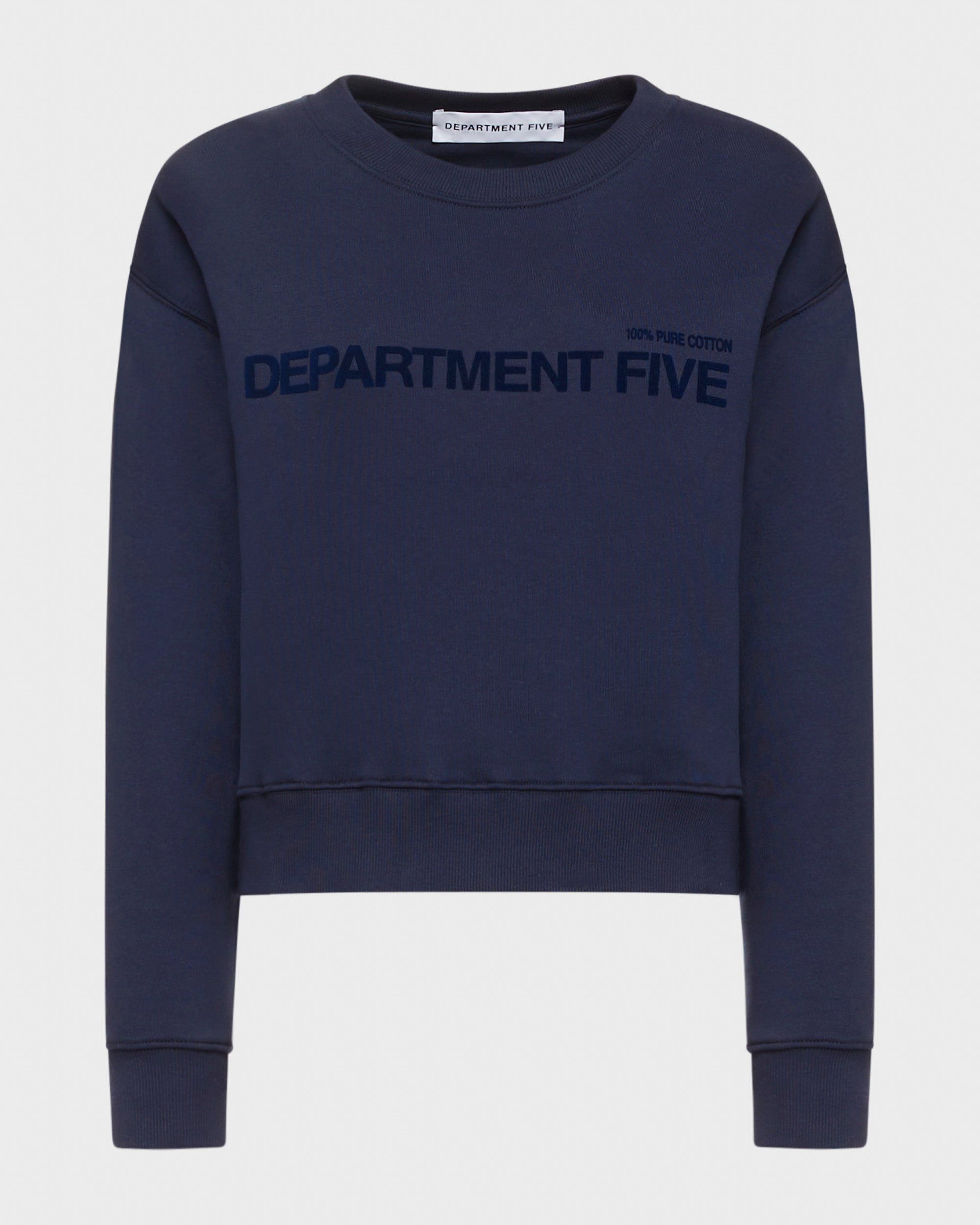 Beesley blue crop logo sweatshirt