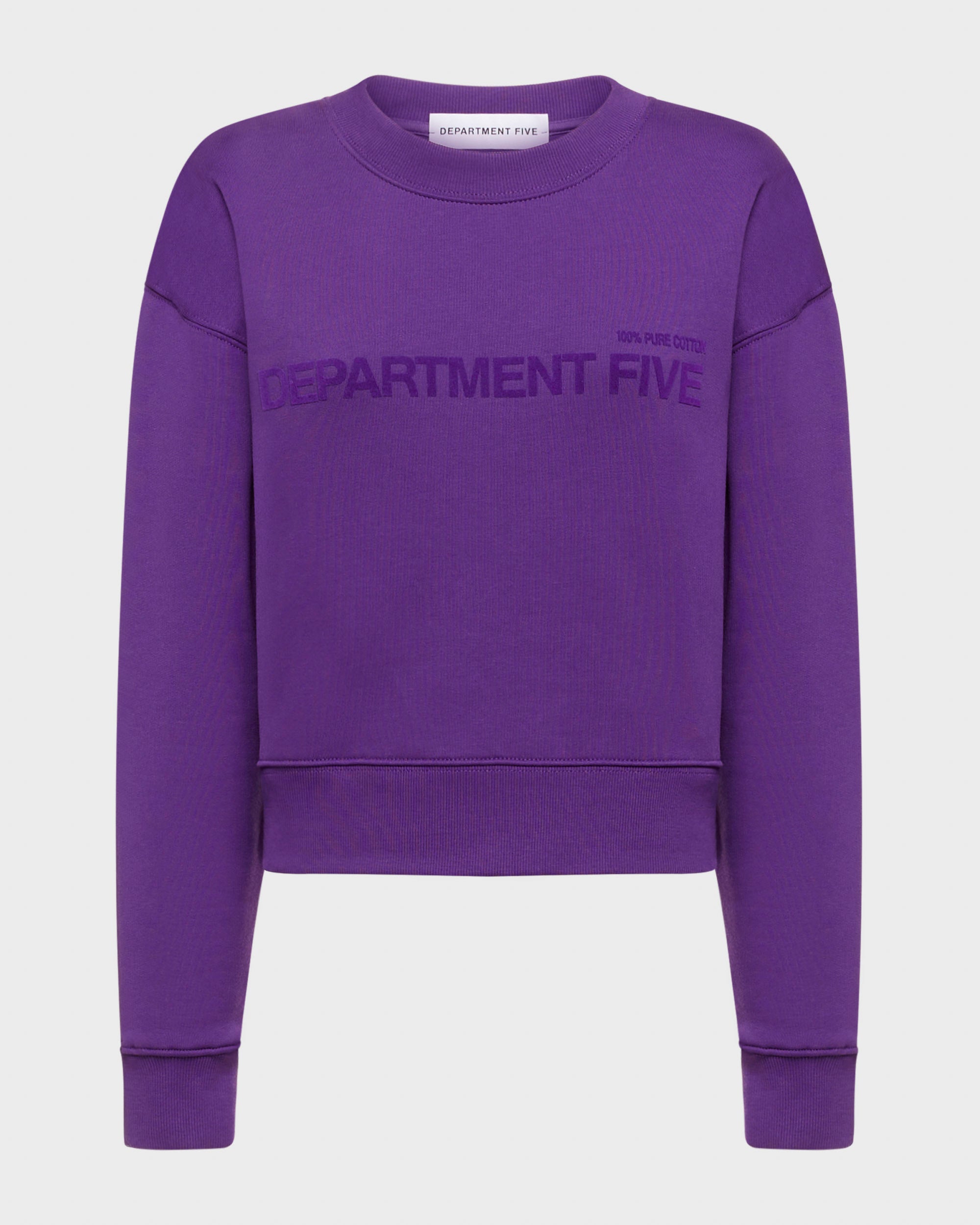 Beesley purple crop logo sweatshirt