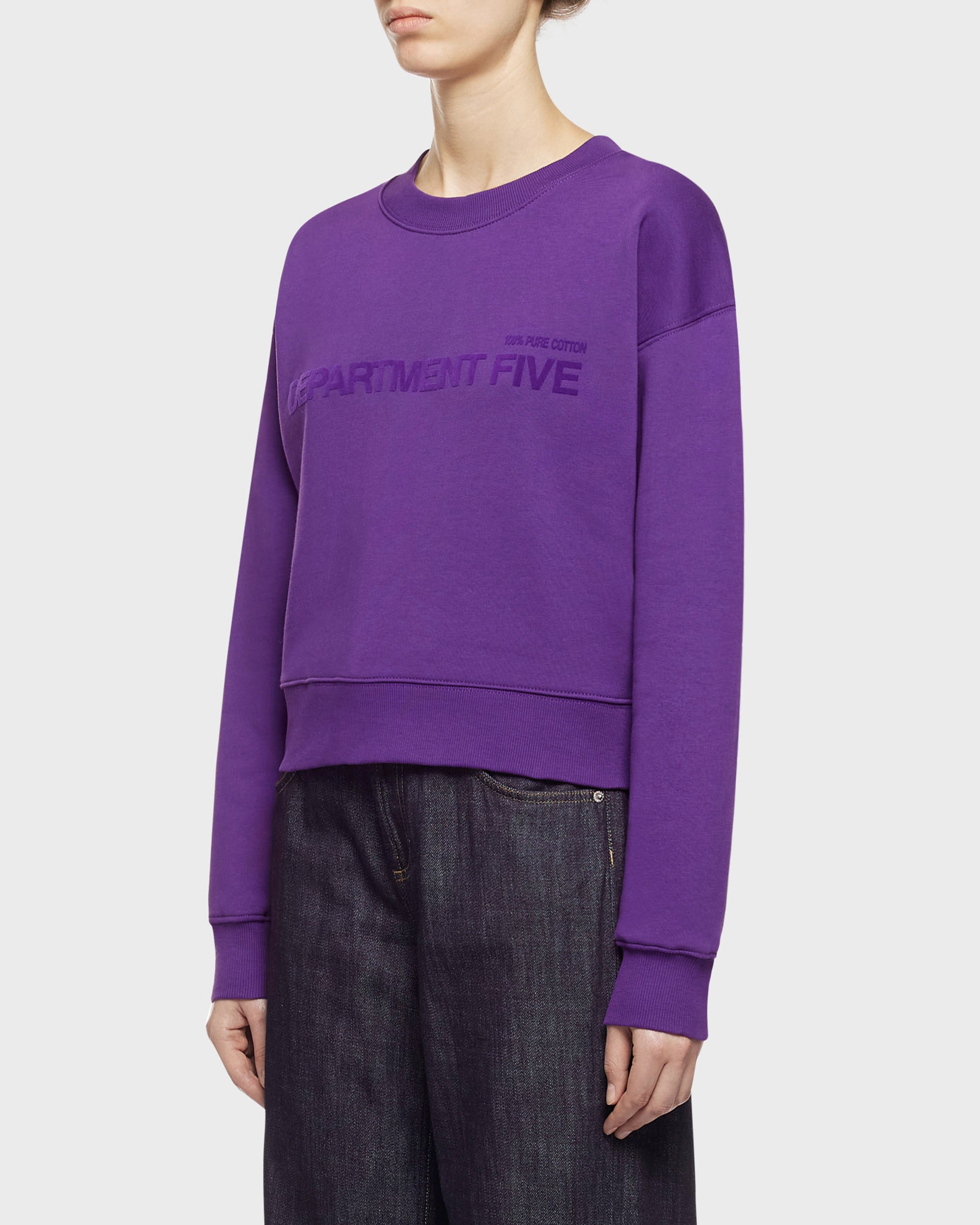 Beesley purple crop logo sweatshirt