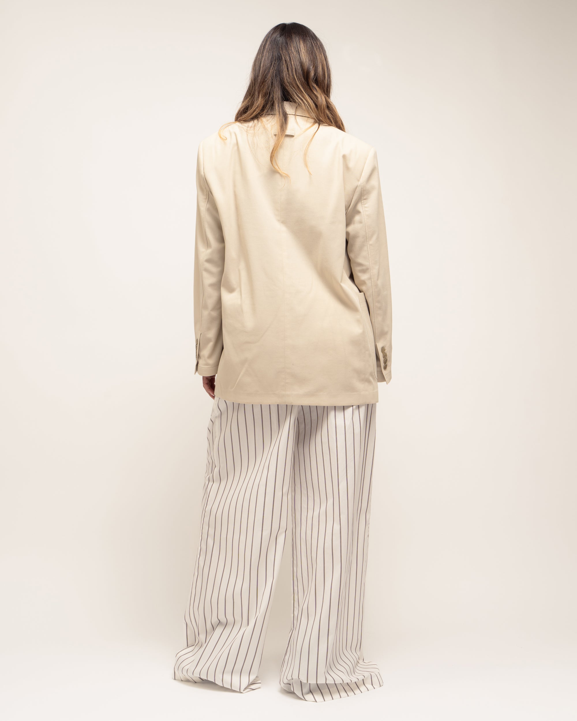 Ben blazer monopetto in gabardina crêpe