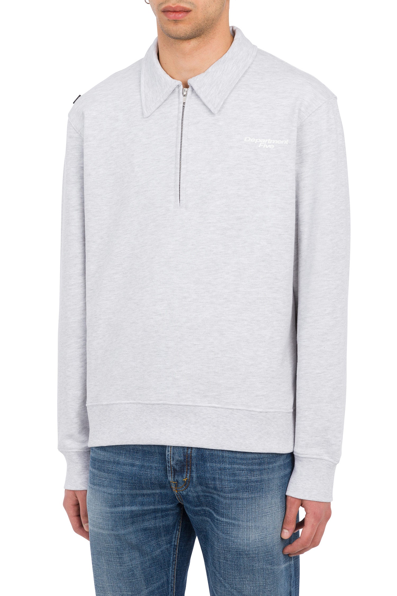 Boss sweatshirt with collar and zip