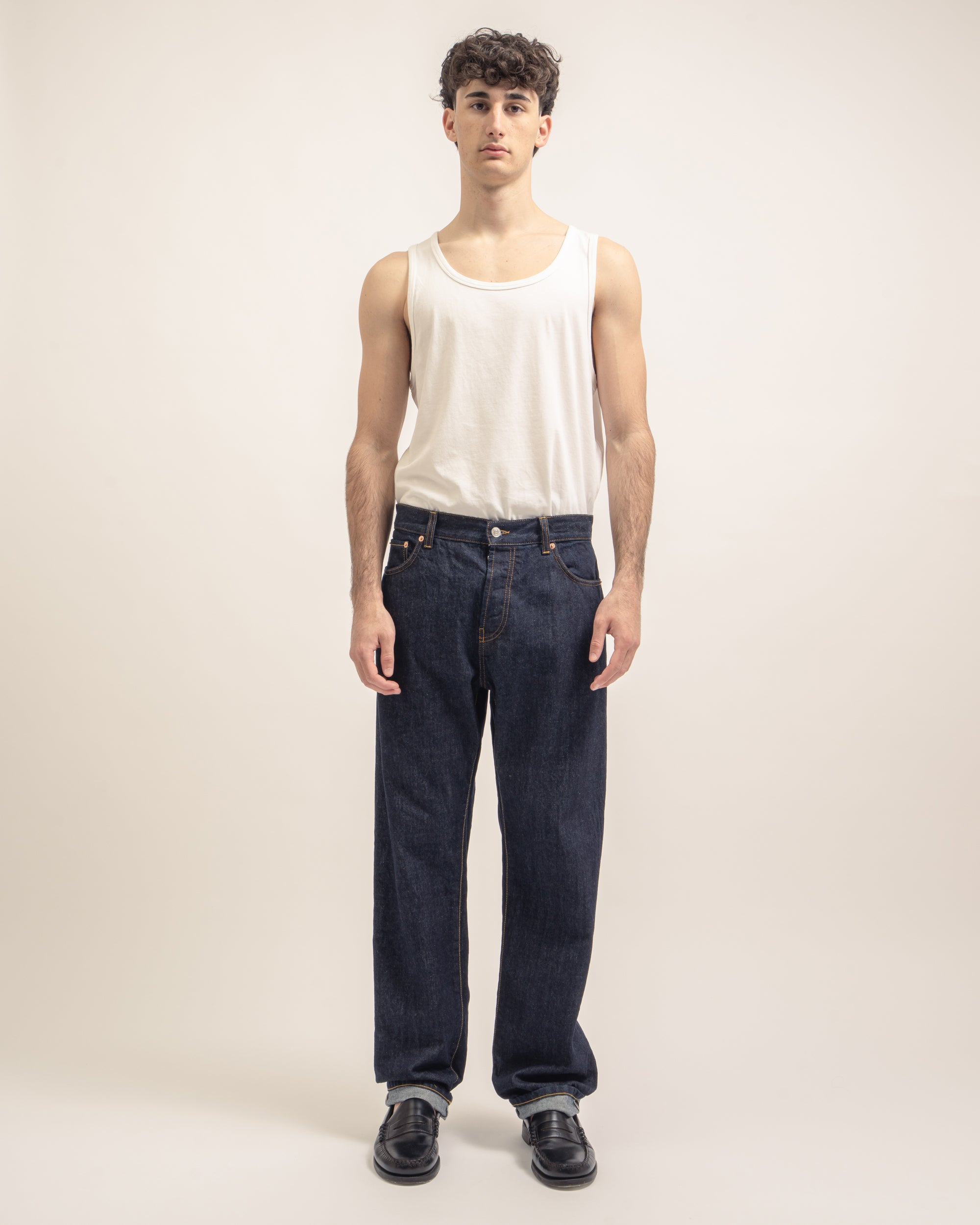 Bowl jeans relaxed in denim cimosato