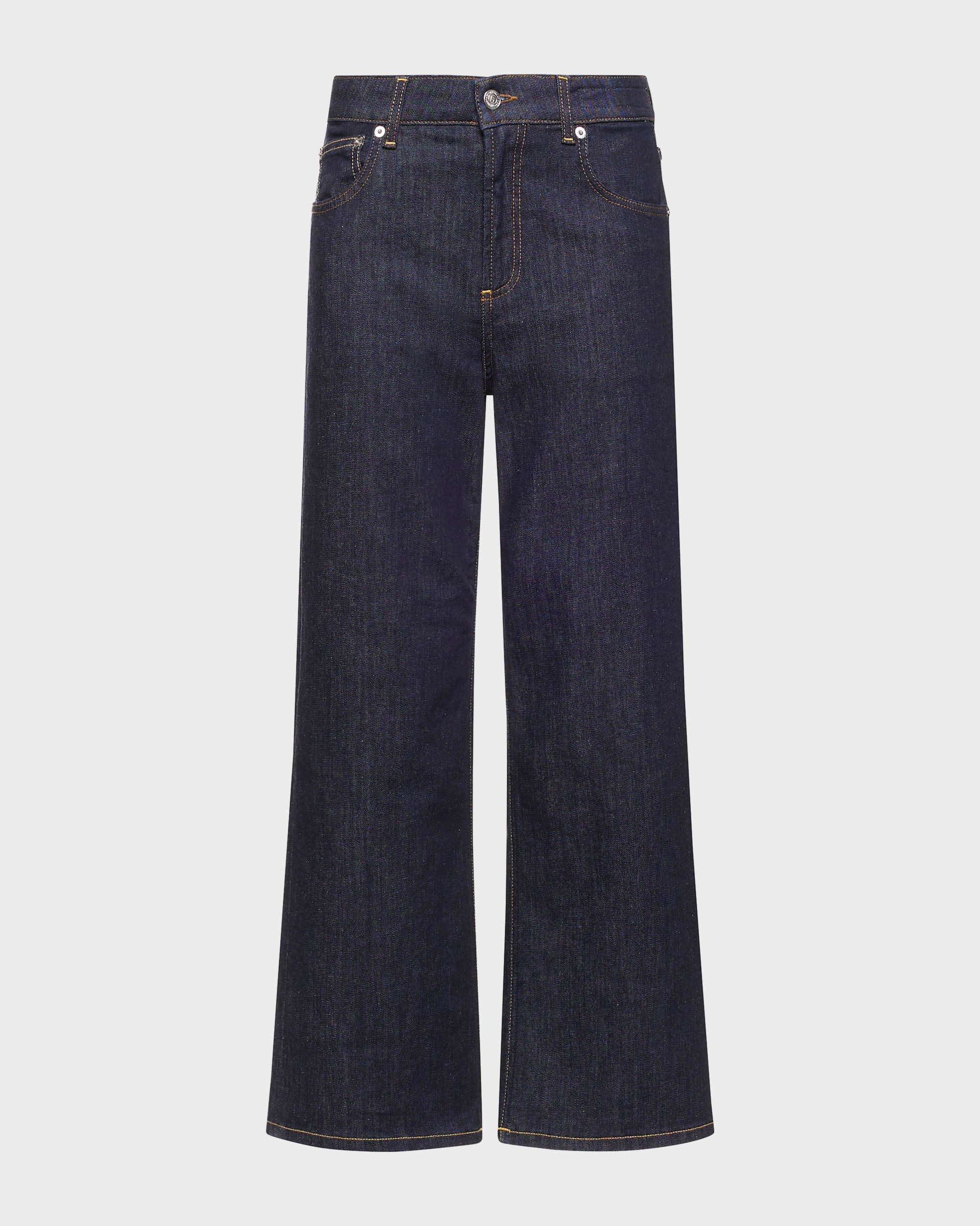 Brea culotte jeans in dark blue super stretch denim