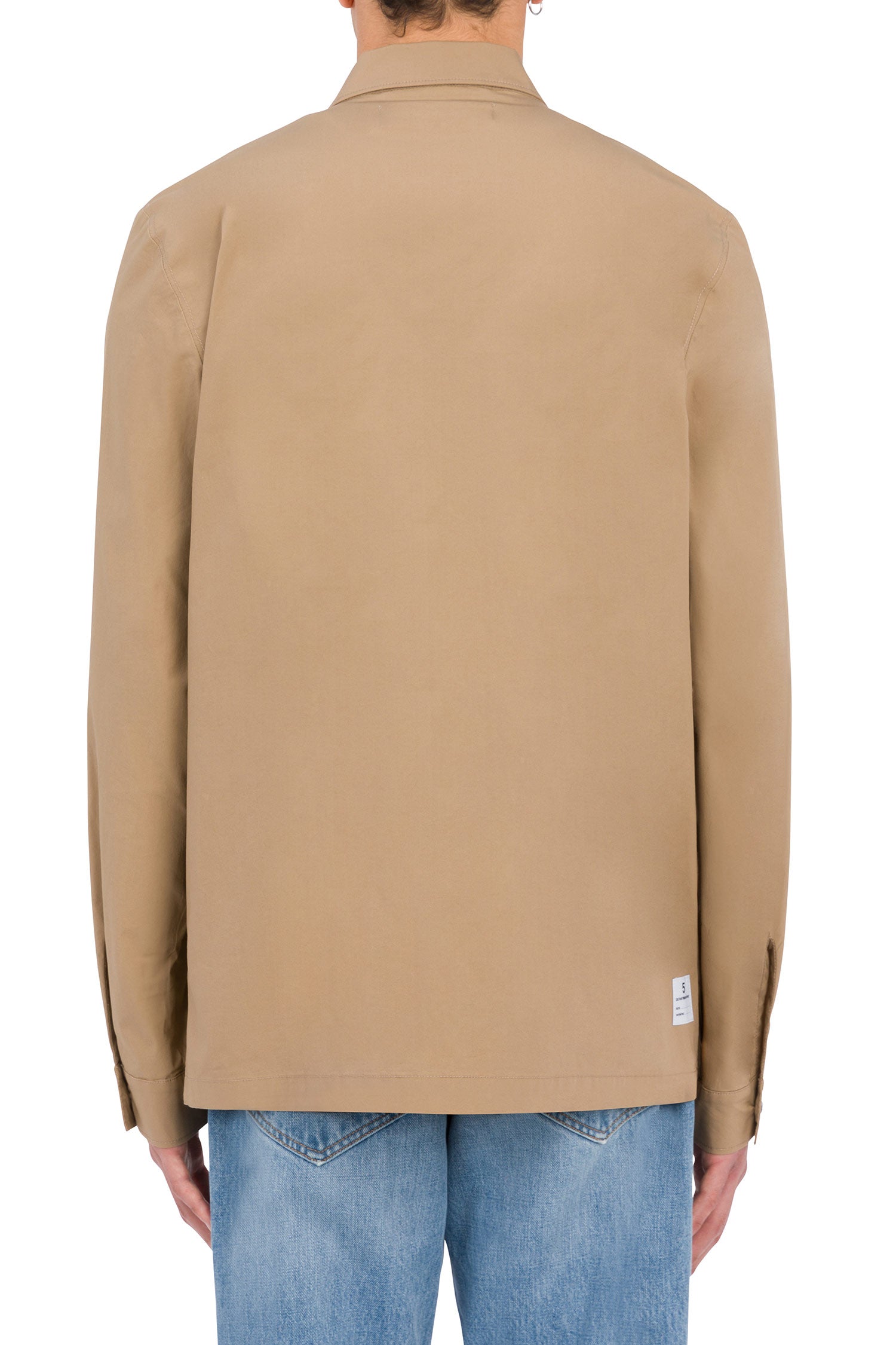 Broz overshirt in camel poplin