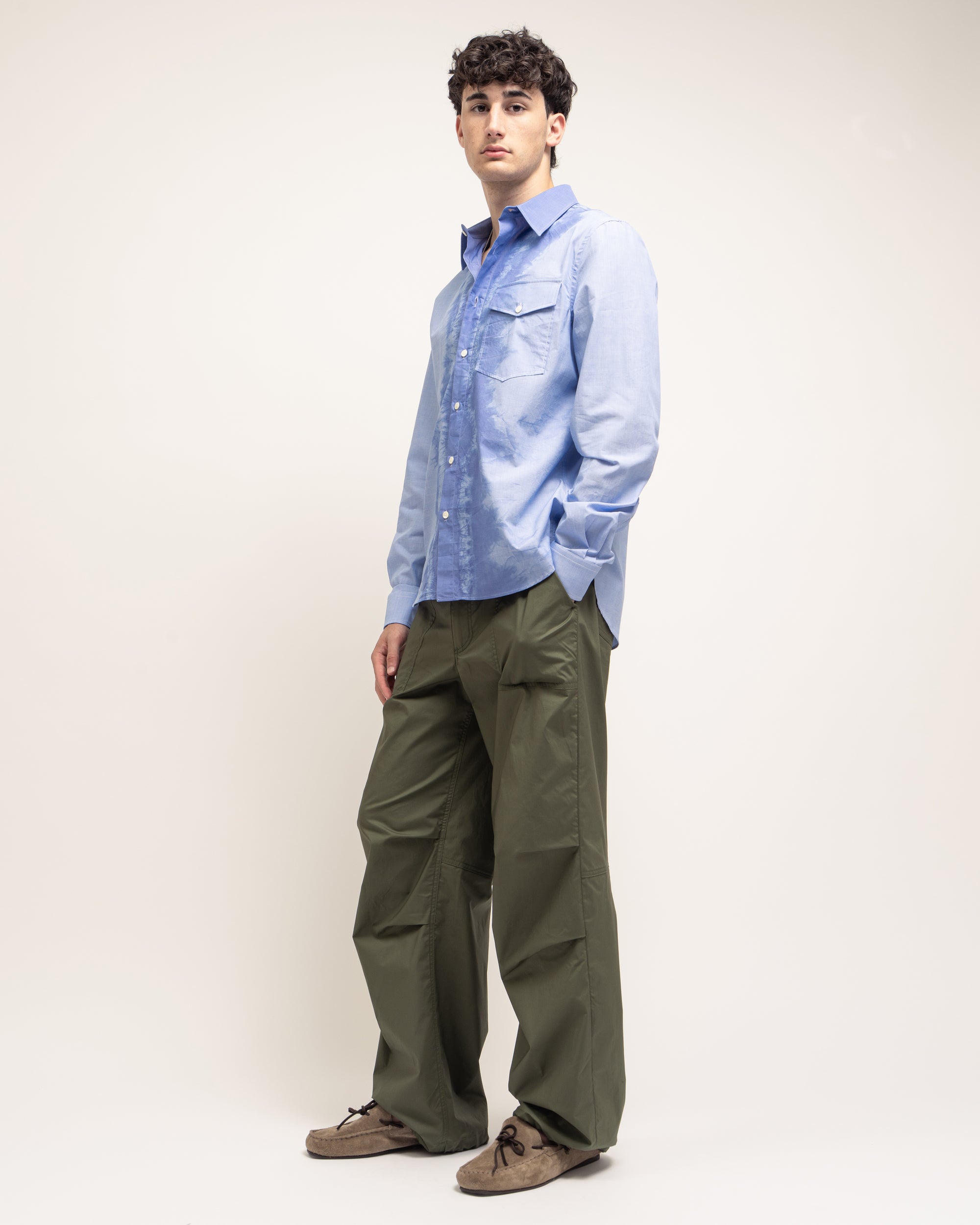 Chat-C camicia regular in fil a fil