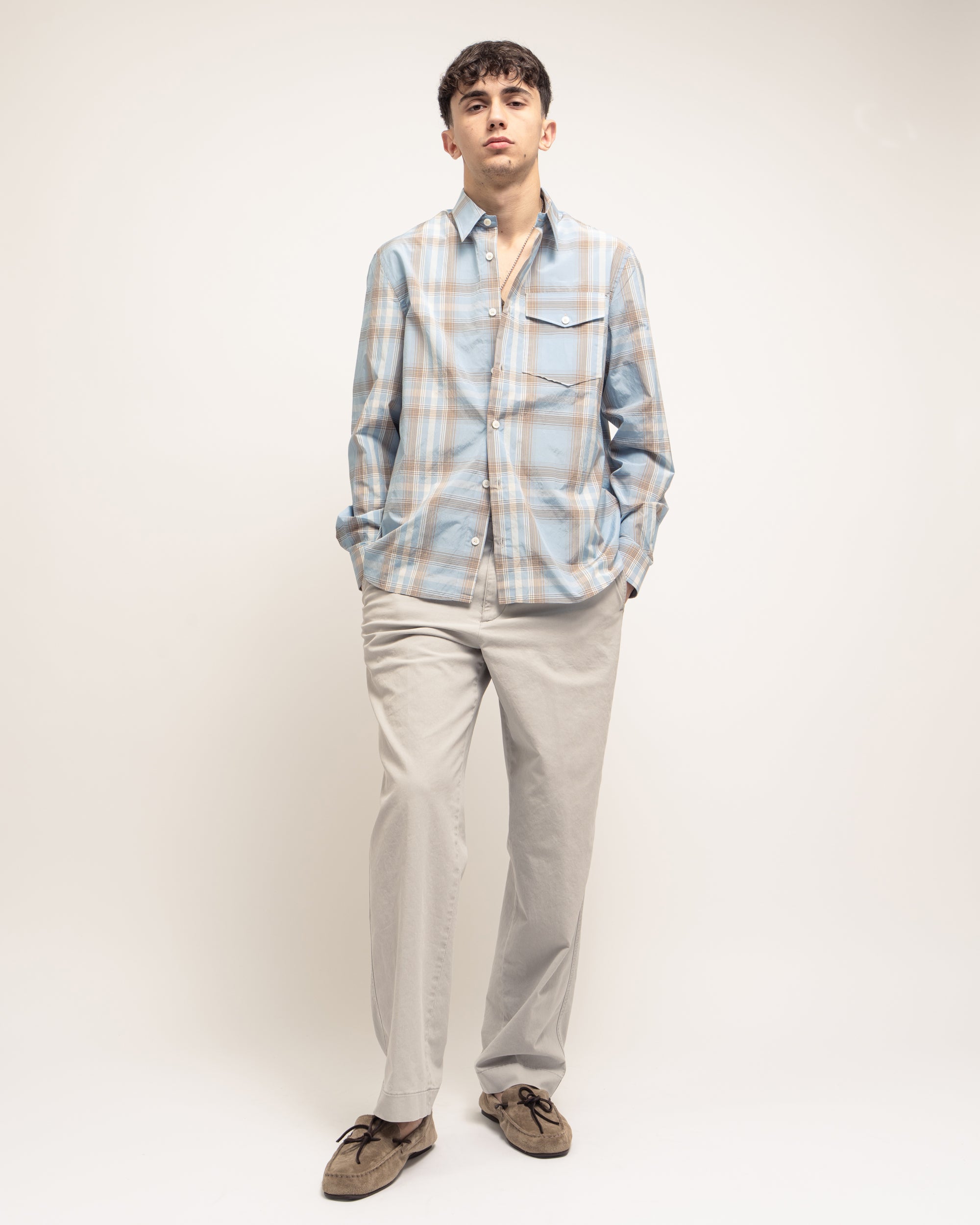 Chat-C camicia regular in tartan