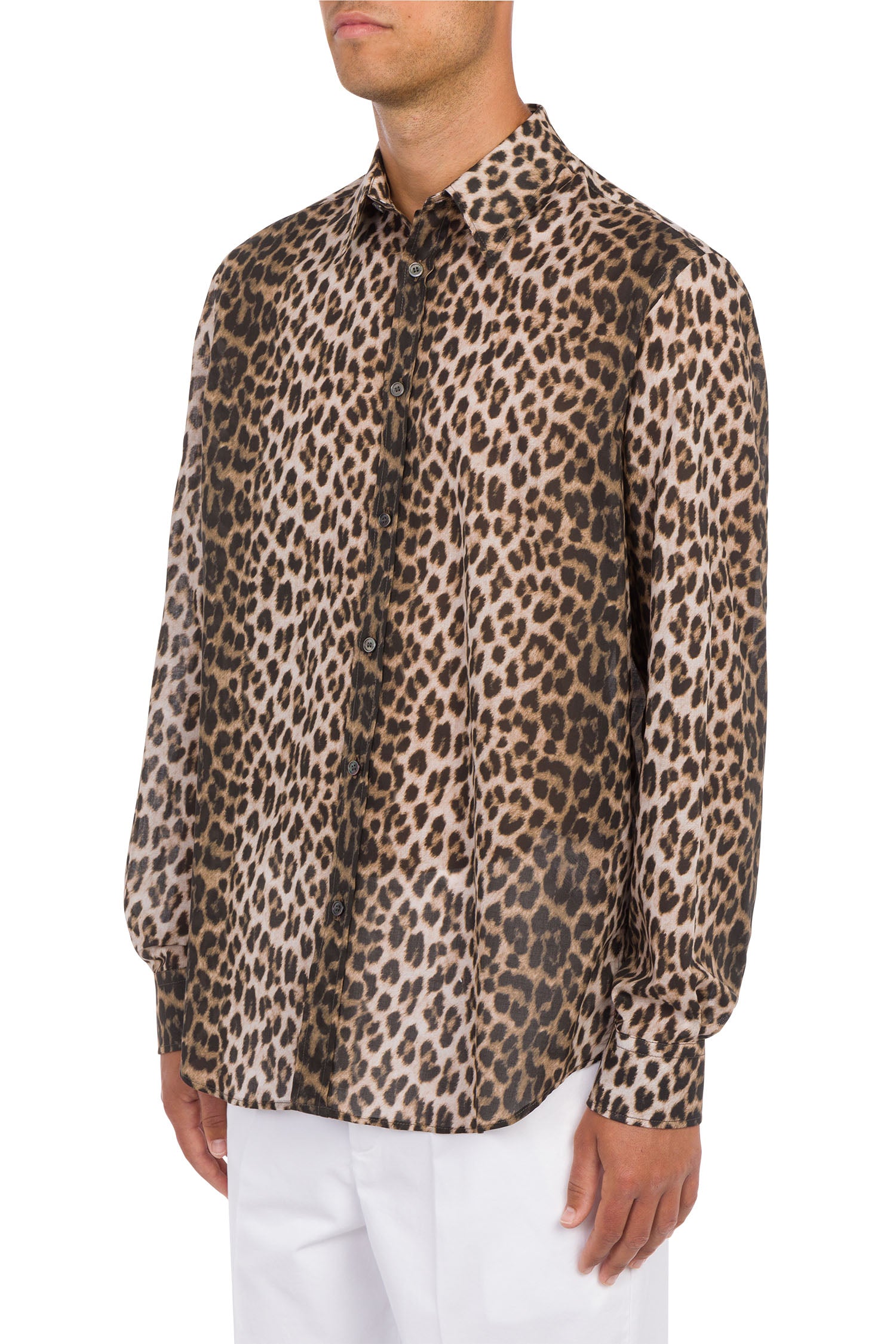 Chat camicia in mussola stampa animalier