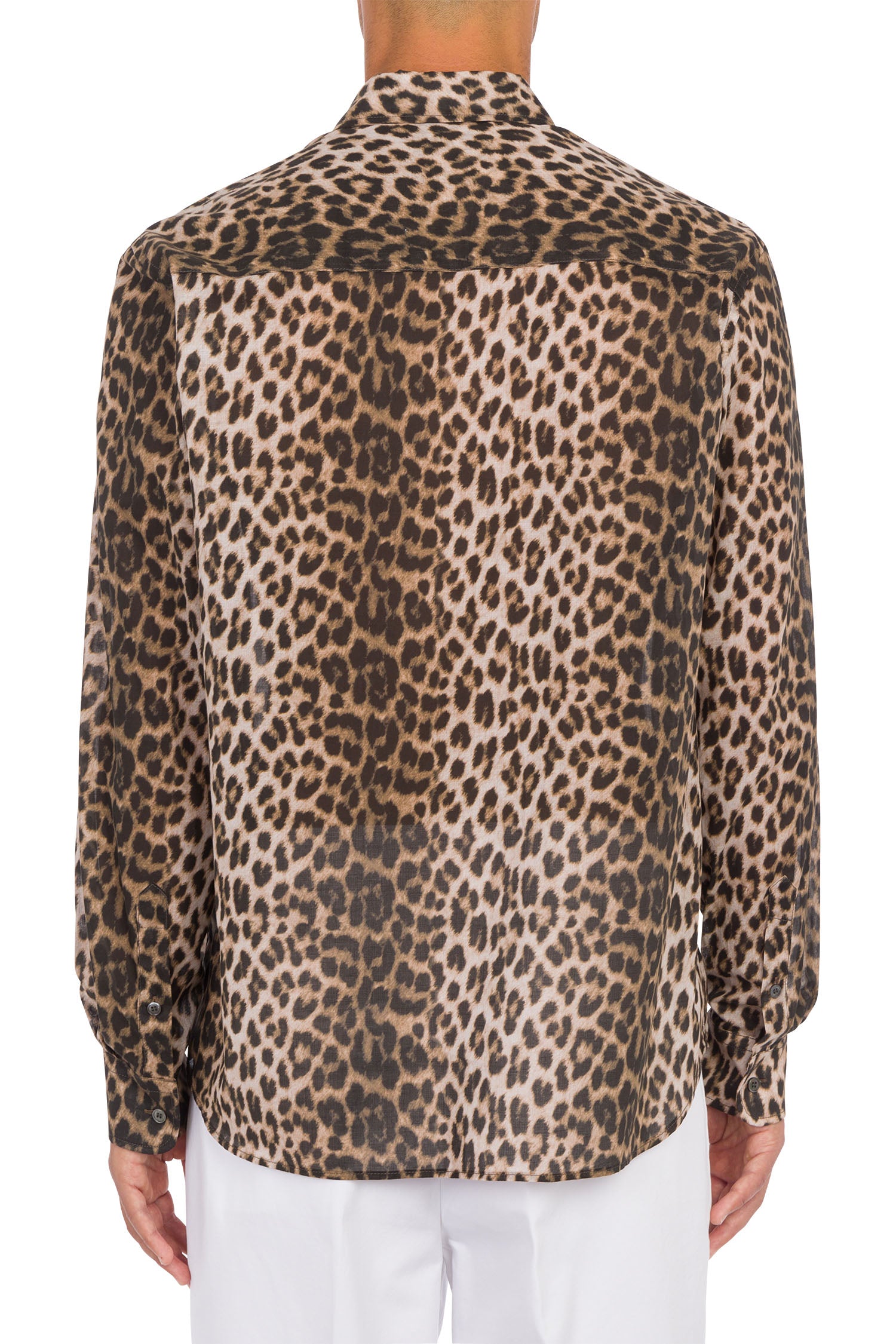 Chat animal print muslin shirt