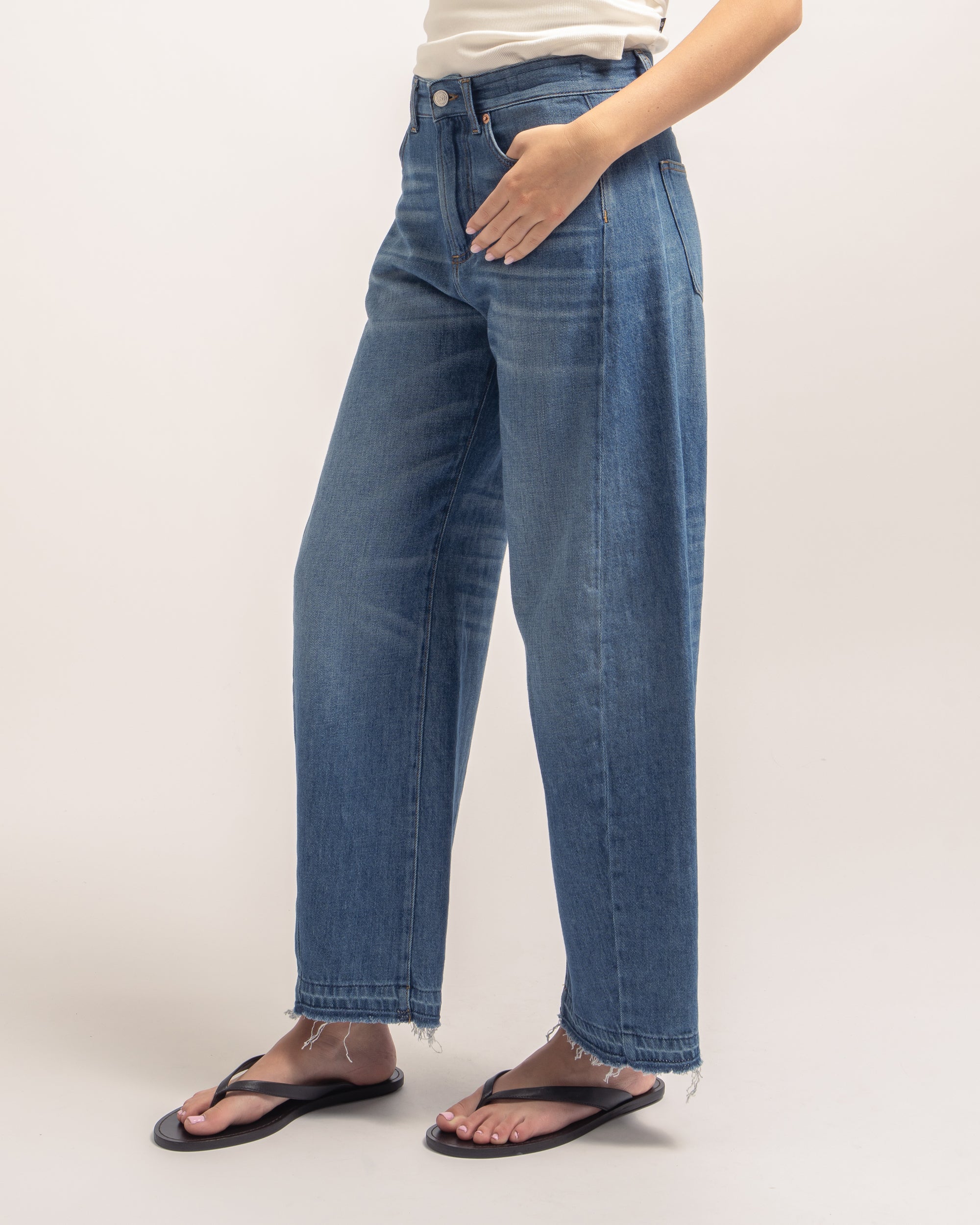 Cincity jeans curved in denim fermo