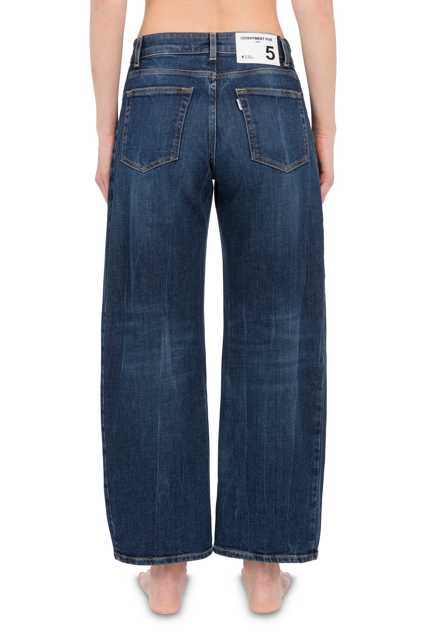 Cincity curved jeans in dark denim