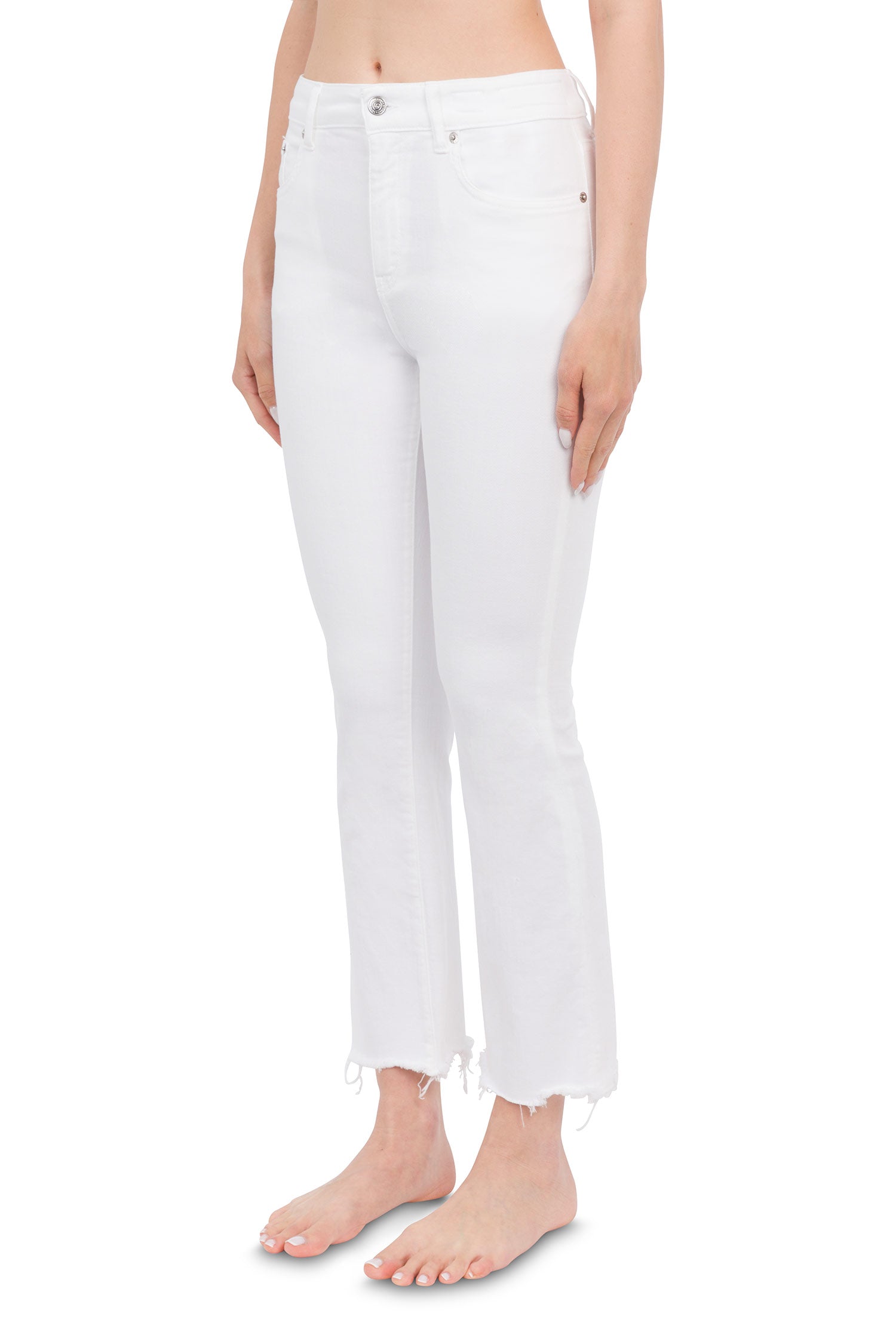 Clar crop bootcut jeans in cotton bull