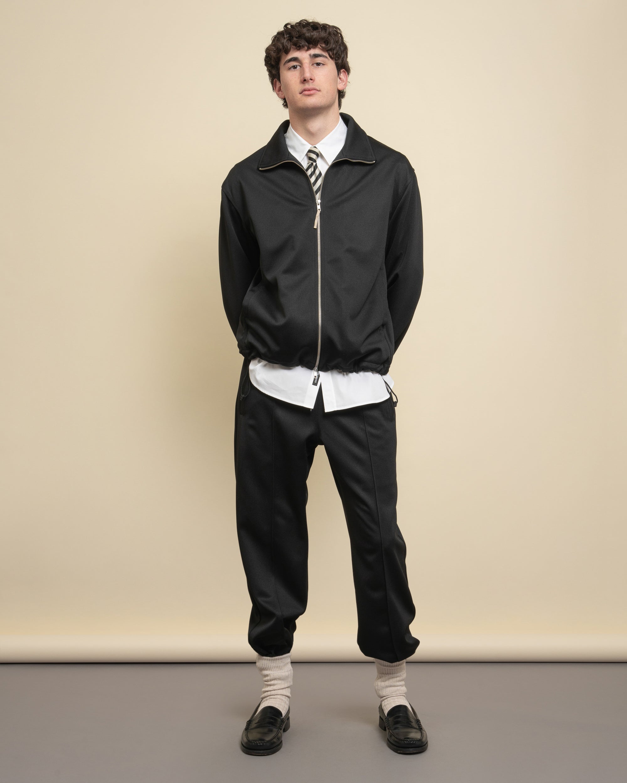 Confusion zip-up jacket in acetate jersey
