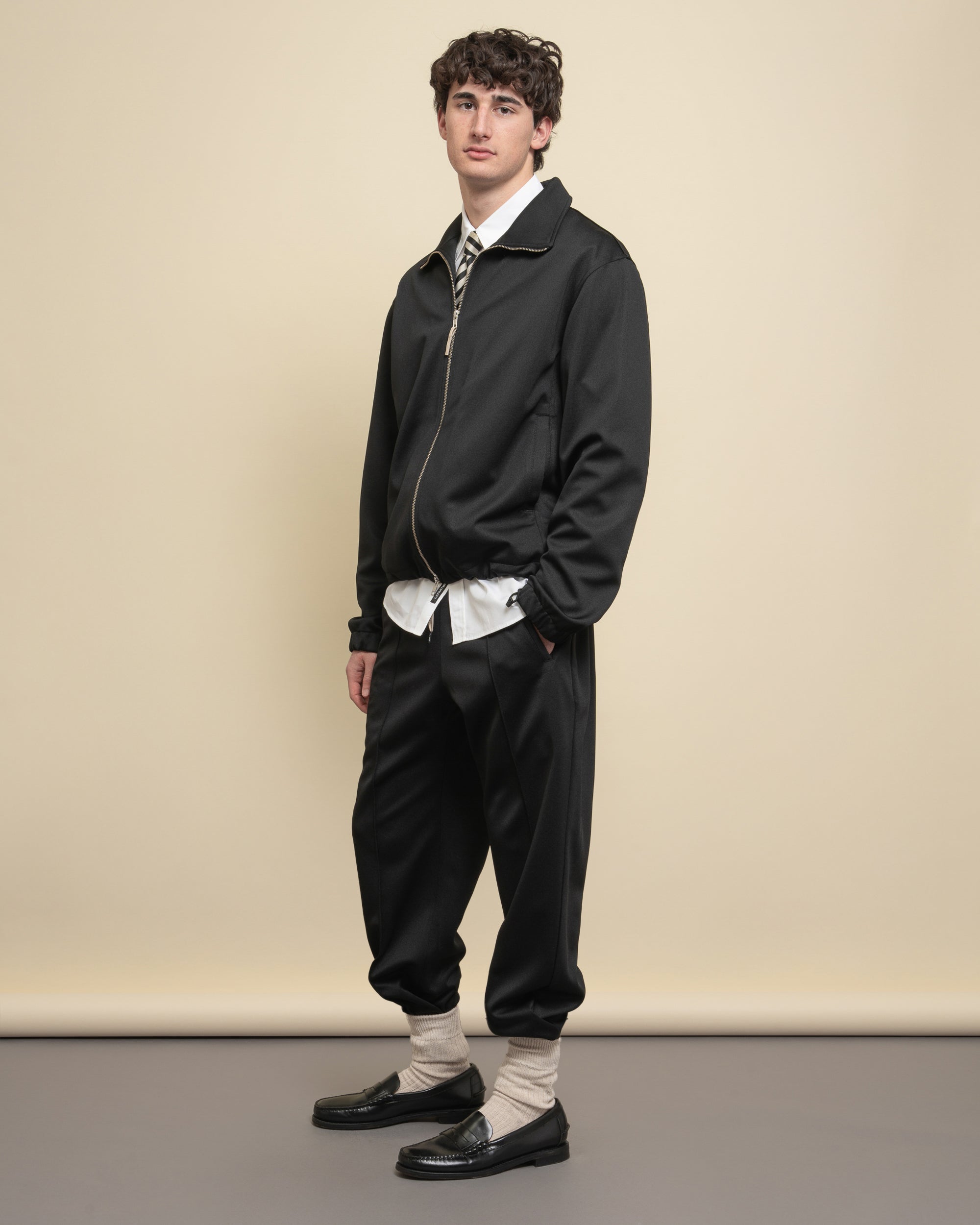 Confusion zip-up jacket in acetate jersey