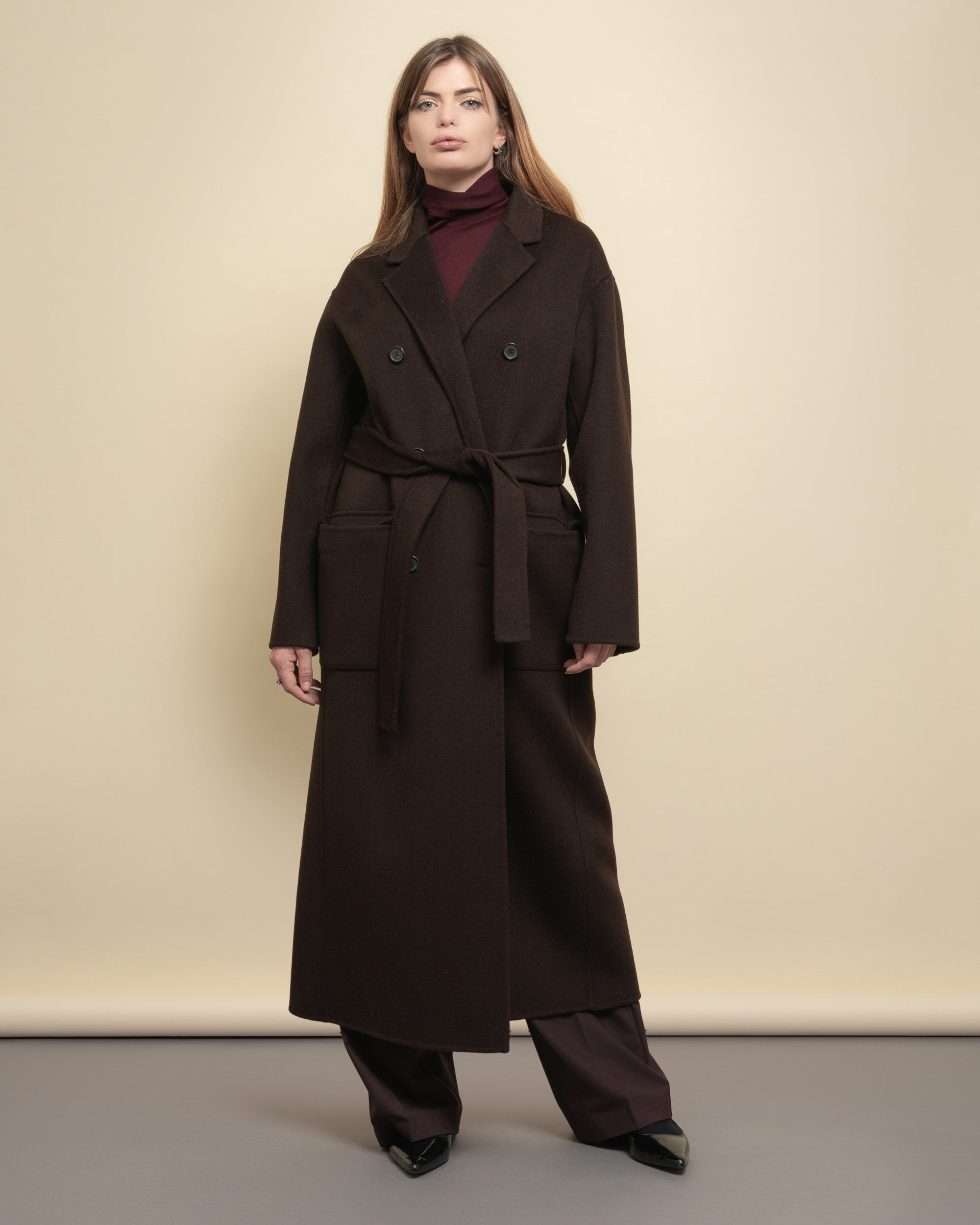 Deacon cappotto doppiopetto in panno