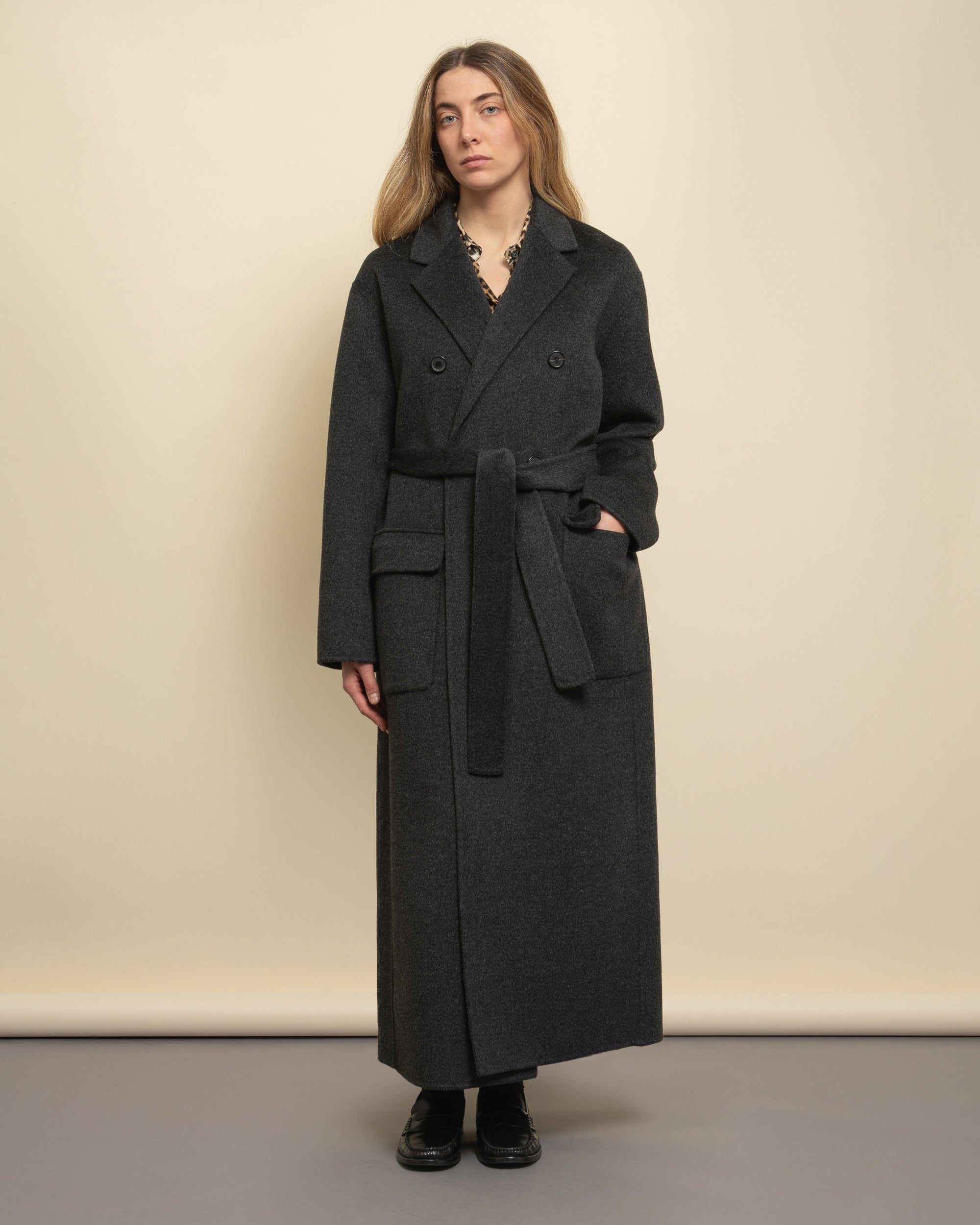 Deacon cappotto doppiopetto in panno