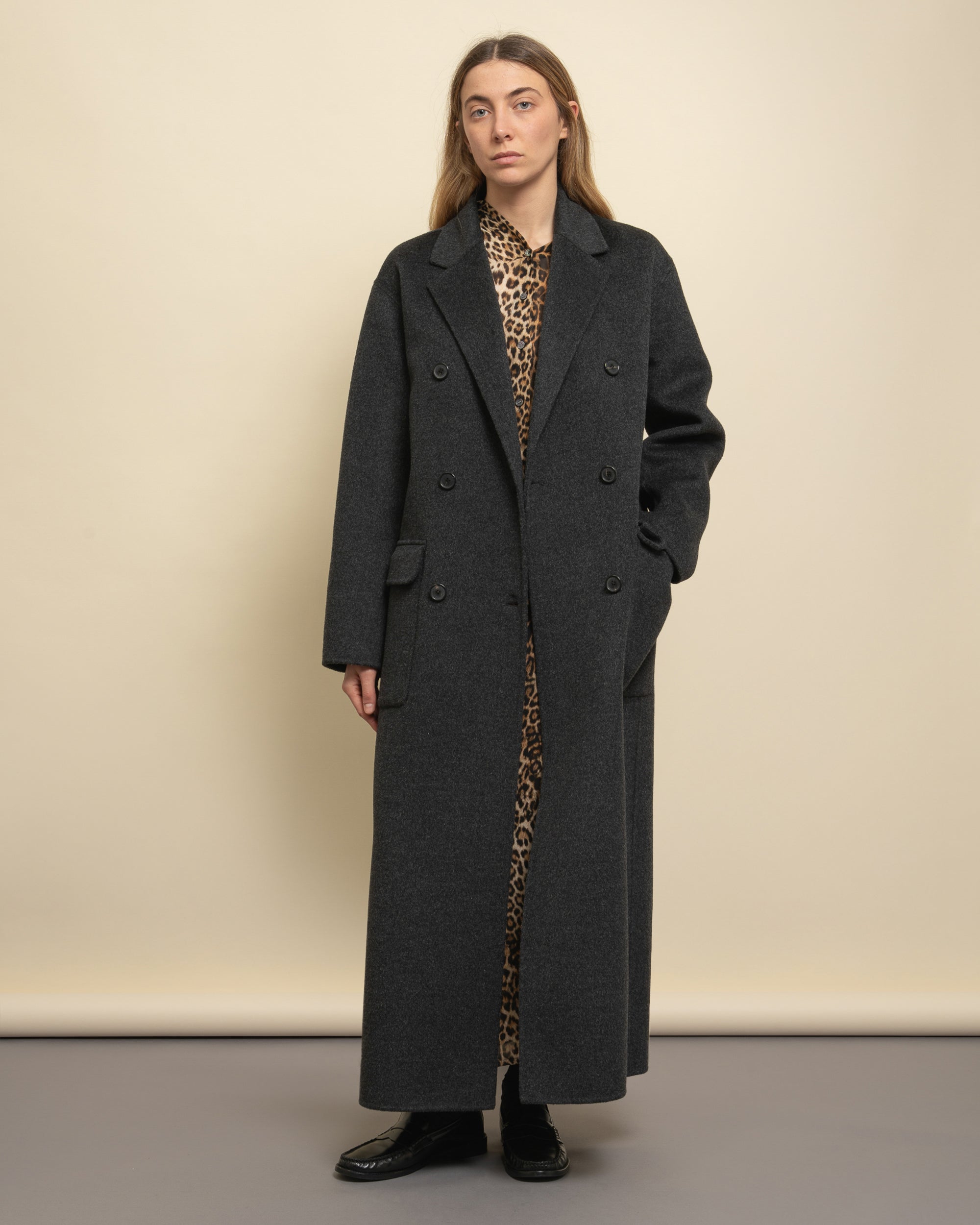 Deacon cappotto doppiopetto in panno