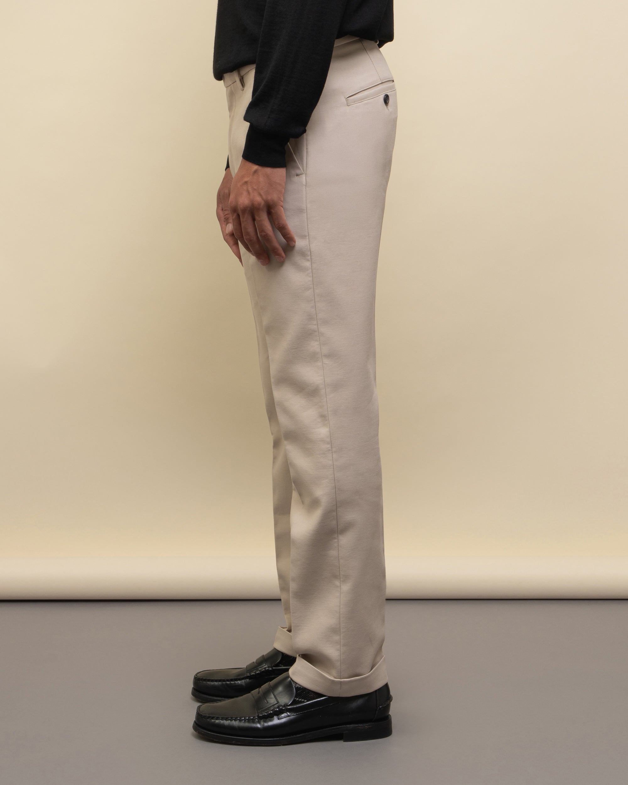 Destynai pantaloni regular in cotone operato