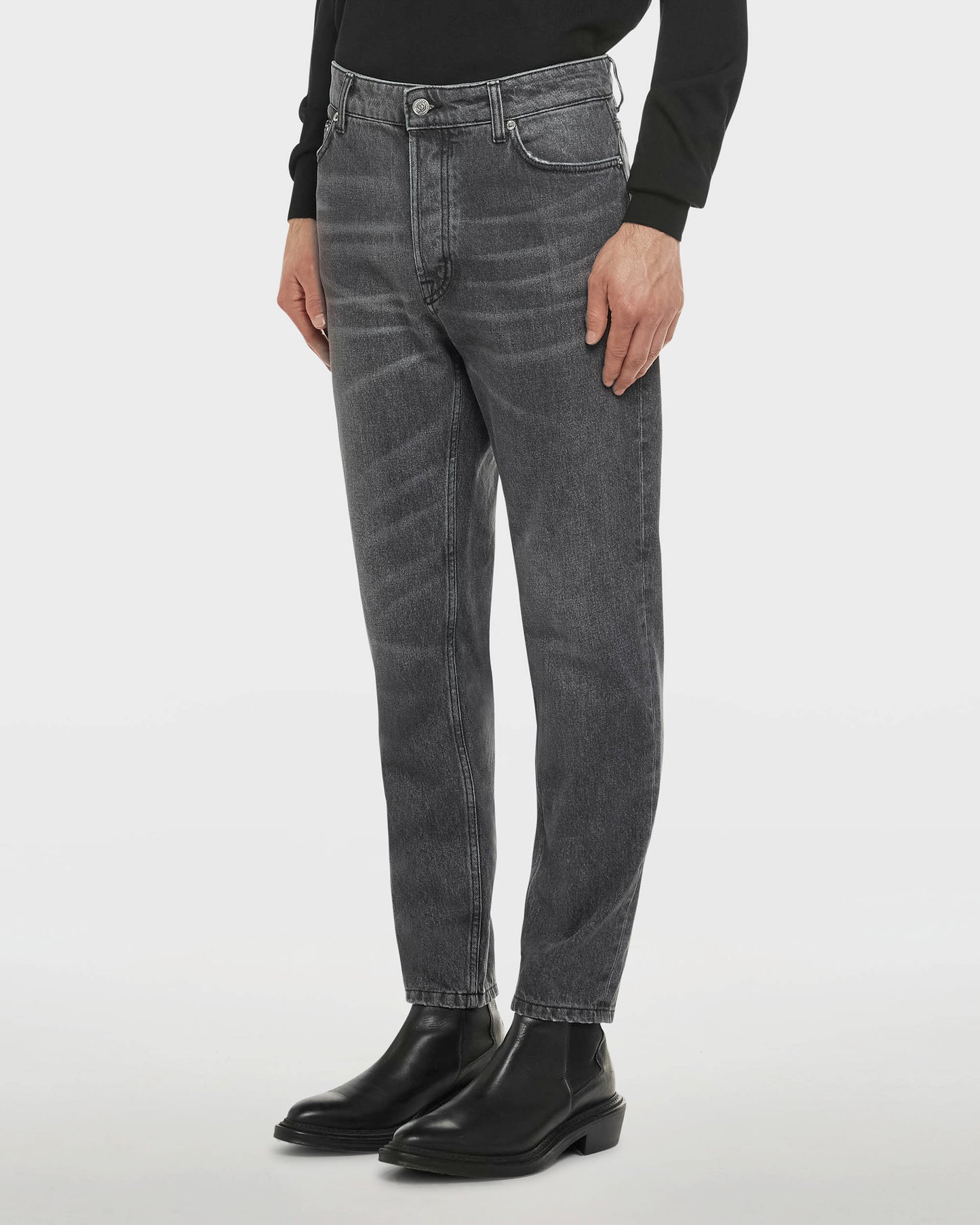 Drake jeans slim-fit cropped in denim fermo