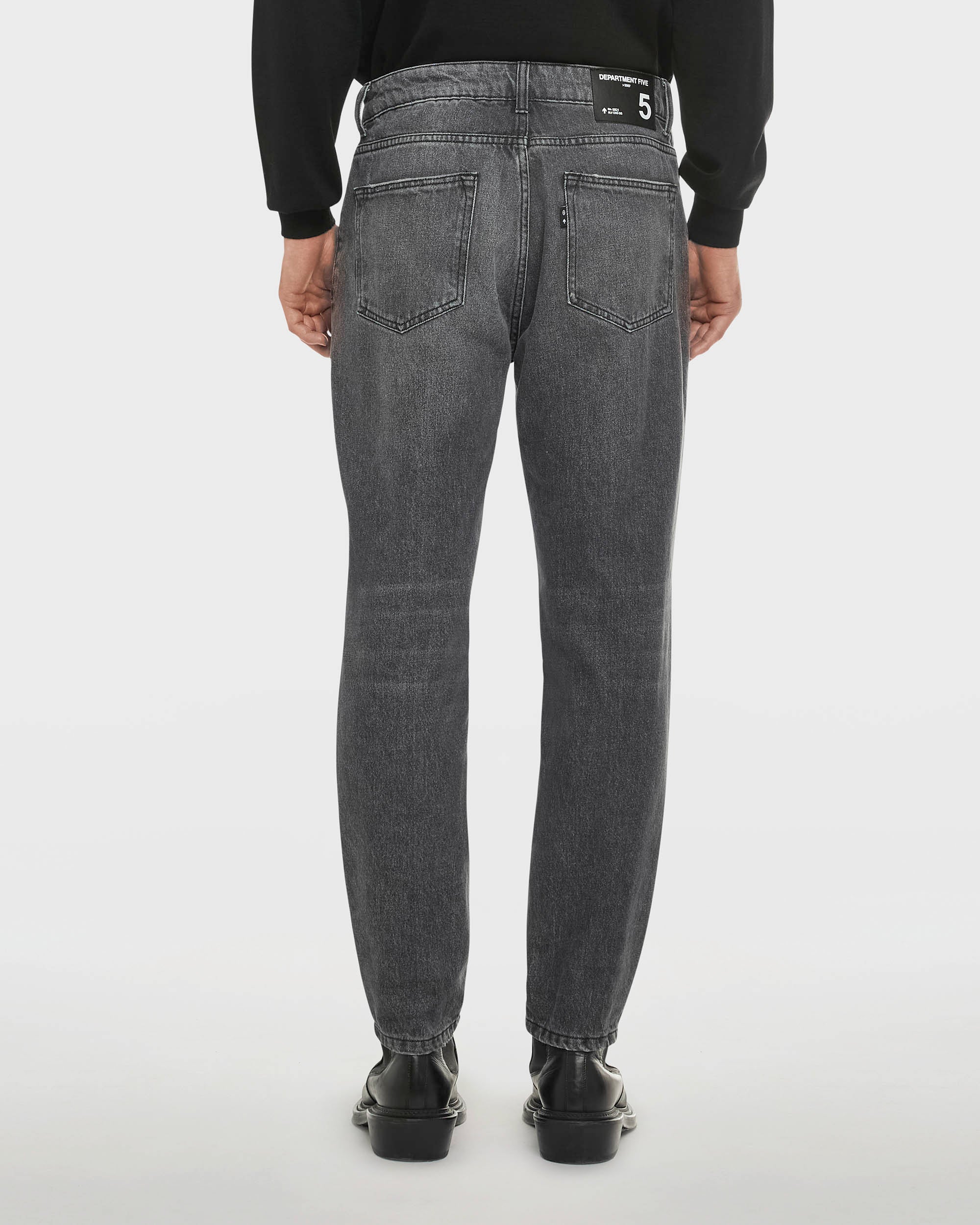 Drake slim-fit cropped jeans in firm denim