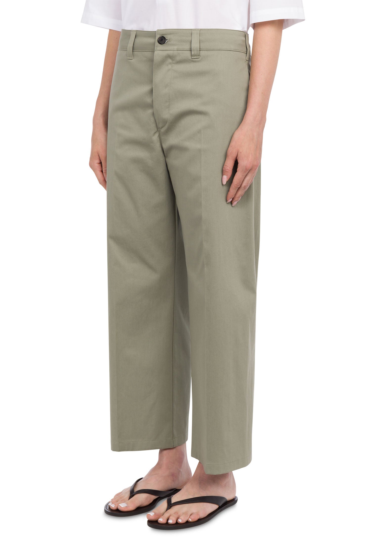 Two culotte trousers in gabardine