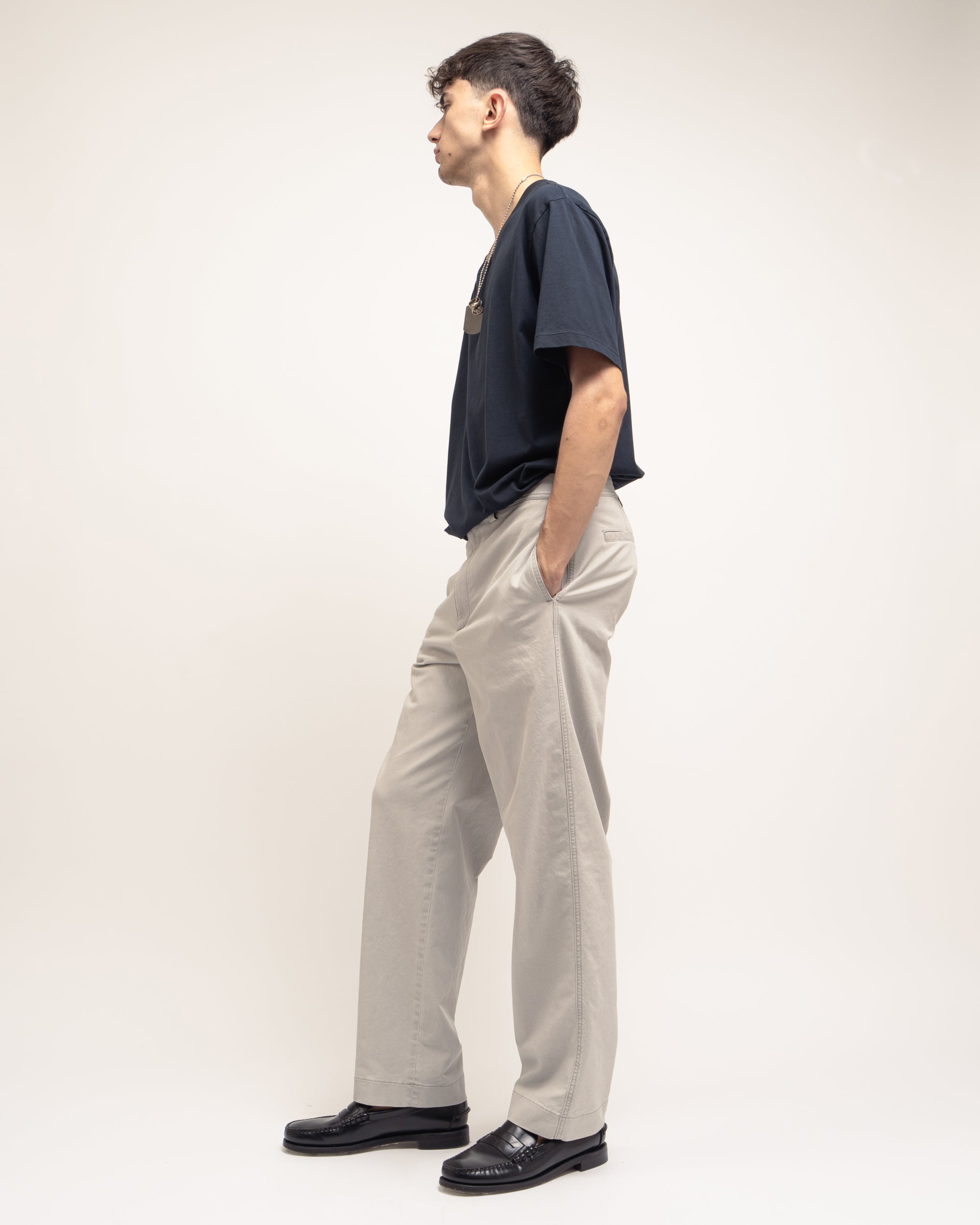 E-motion pantaloni gamba ampia in gabardina