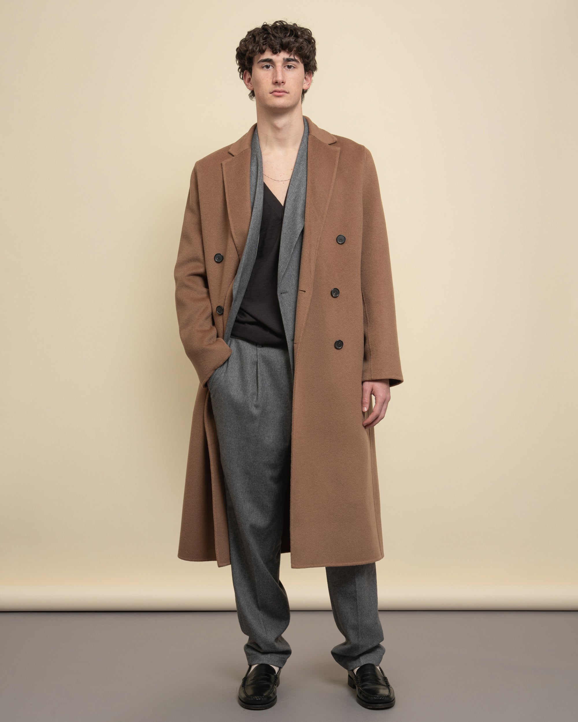 Edinburgh double-breasted cloth coat