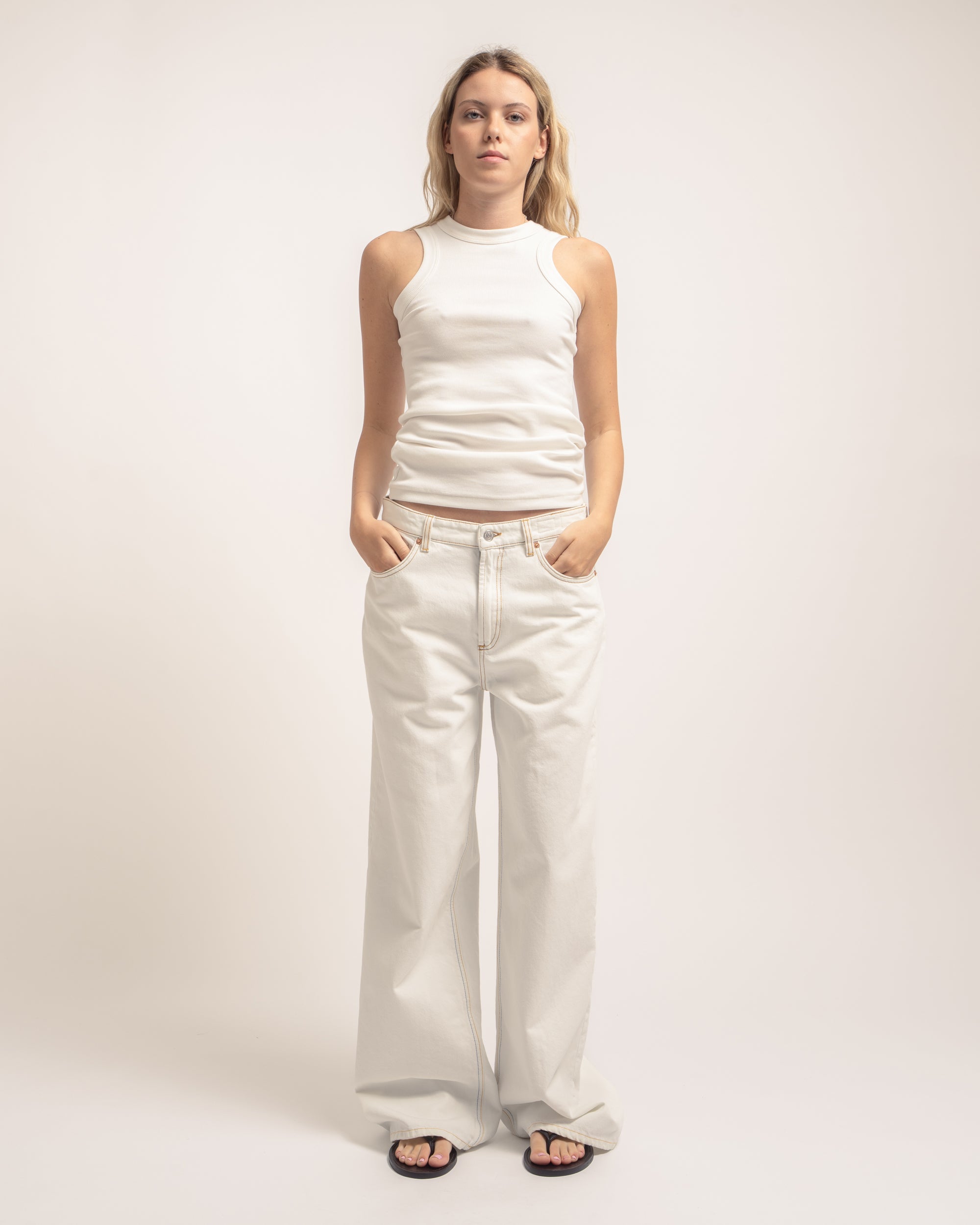 Express jeans gamba ampia in denim fermo