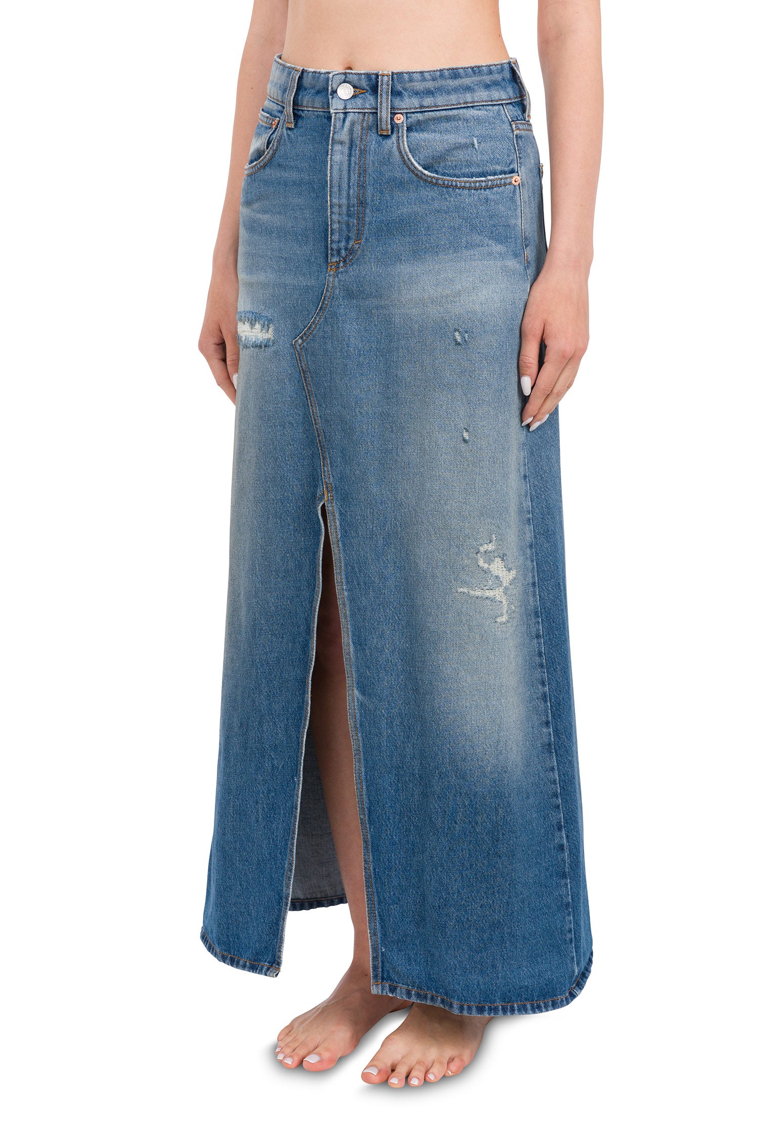 Farm long denim skirt