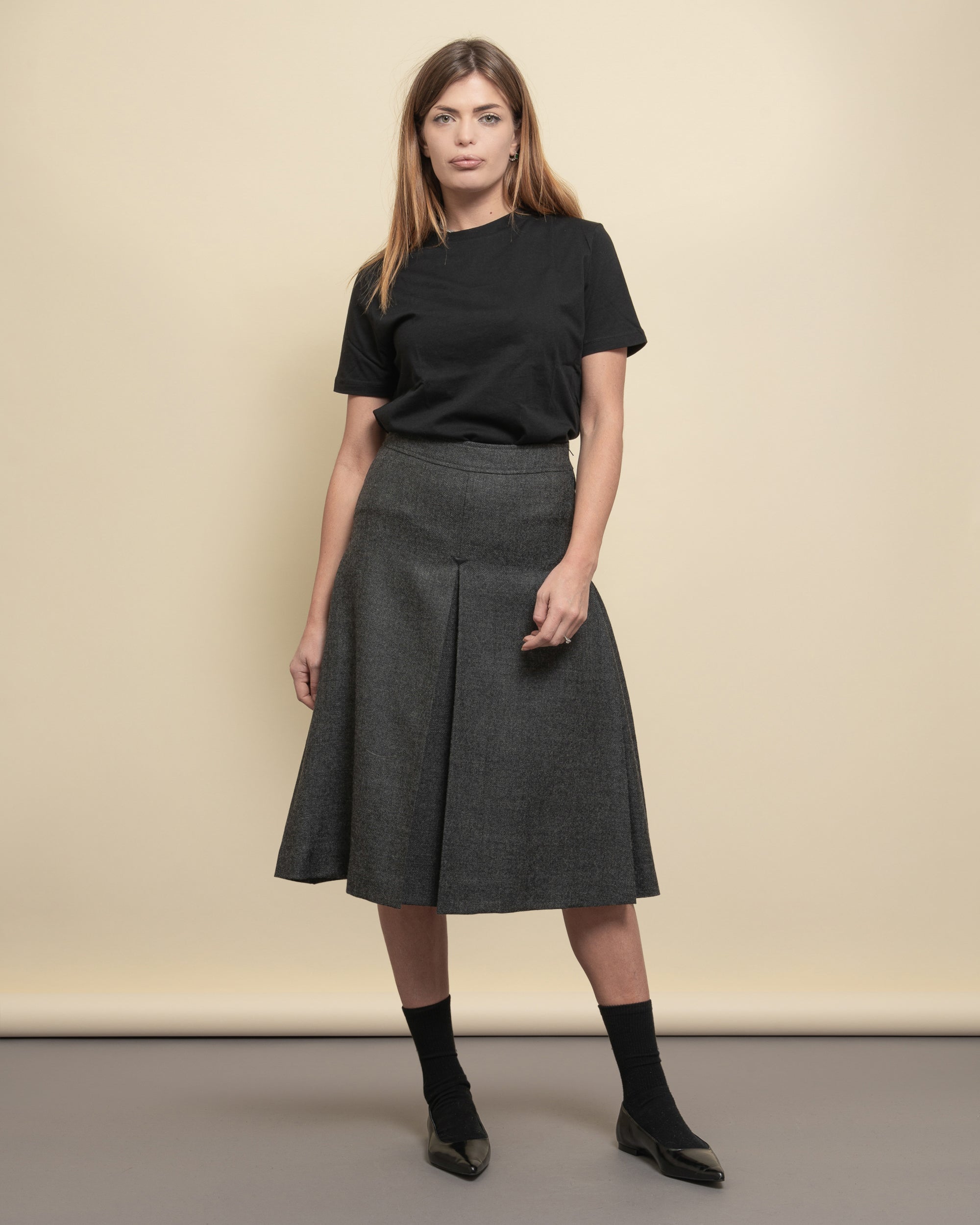 Float midi skirt in cloth