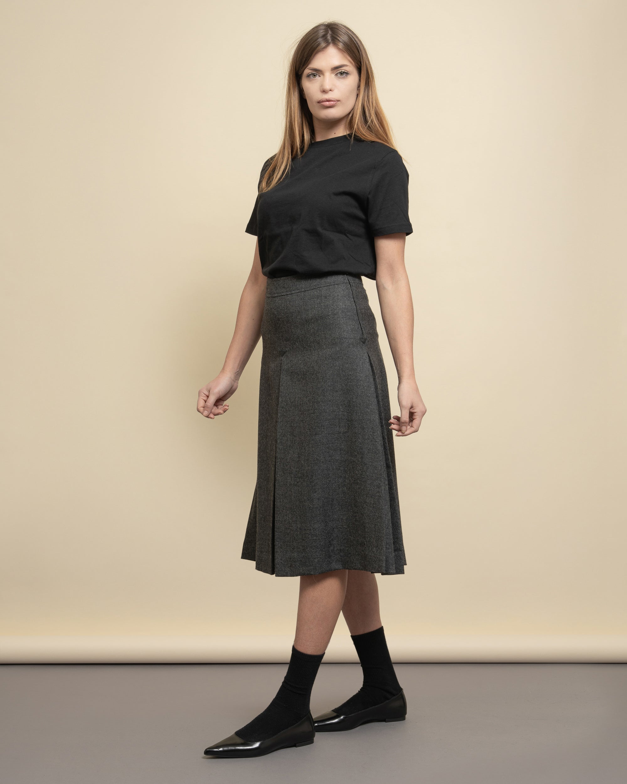 Float midi skirt in cloth