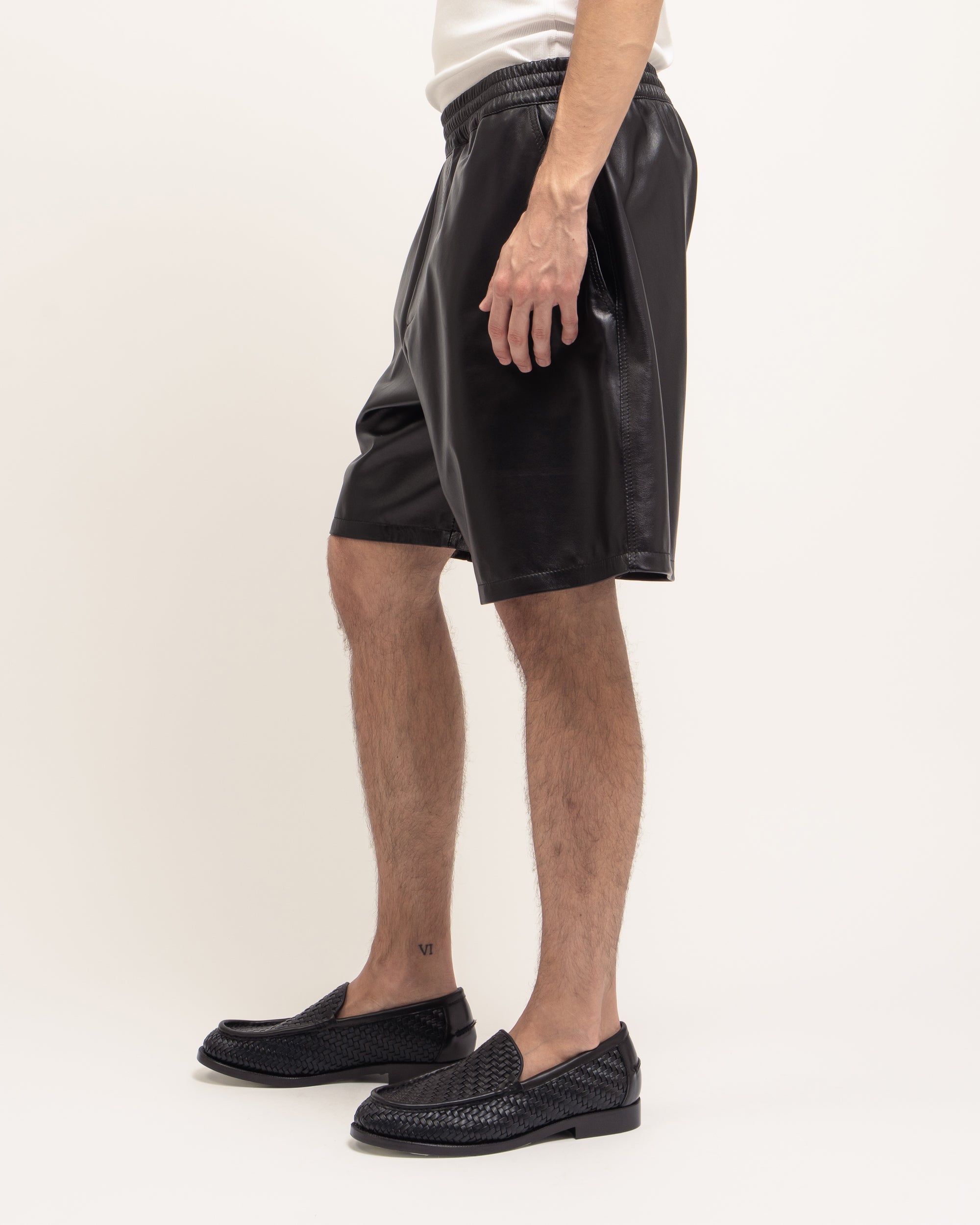 Gees bermuda in pelle