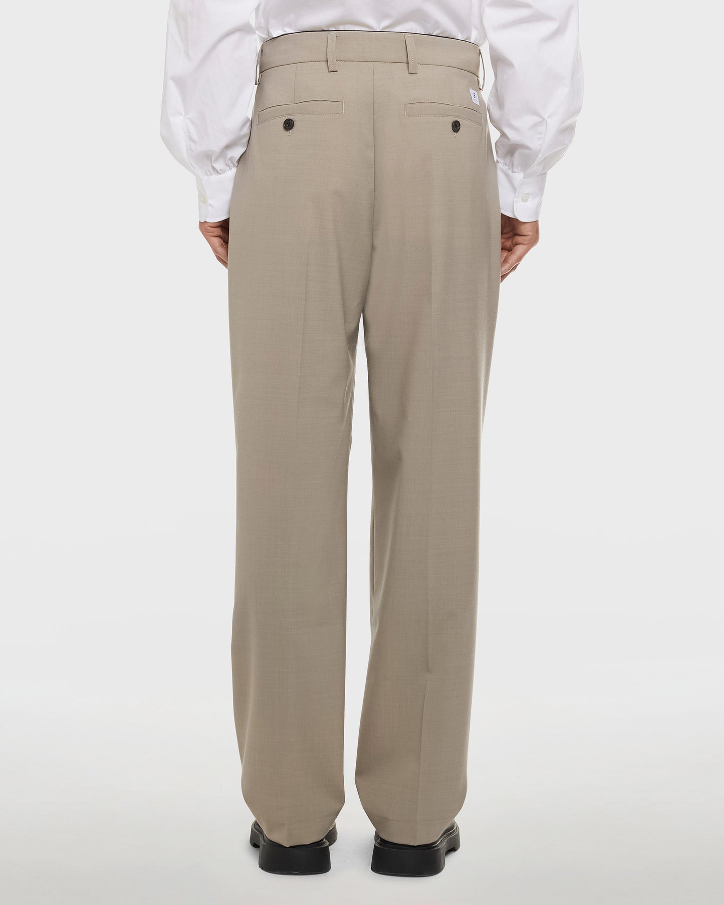 Gin pantalone chino gamba ampia in fresco lana stretch