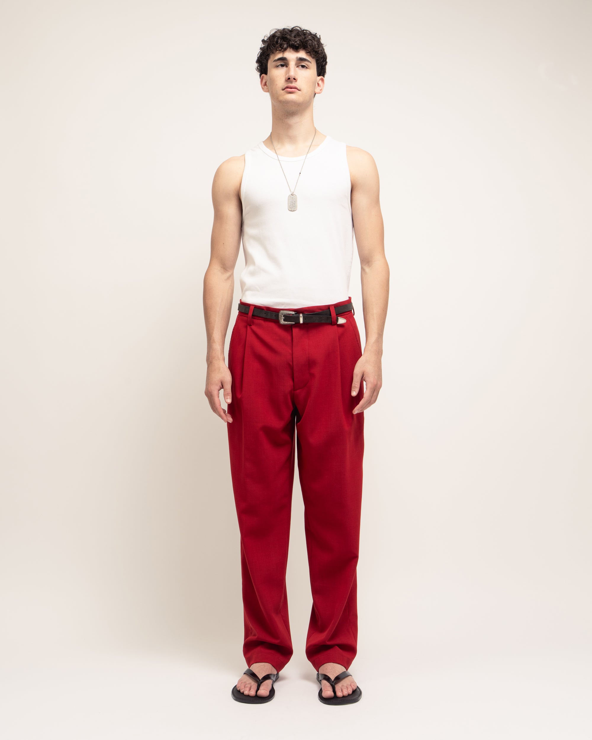 Gin pantaloni gamba ampia in soft-touch