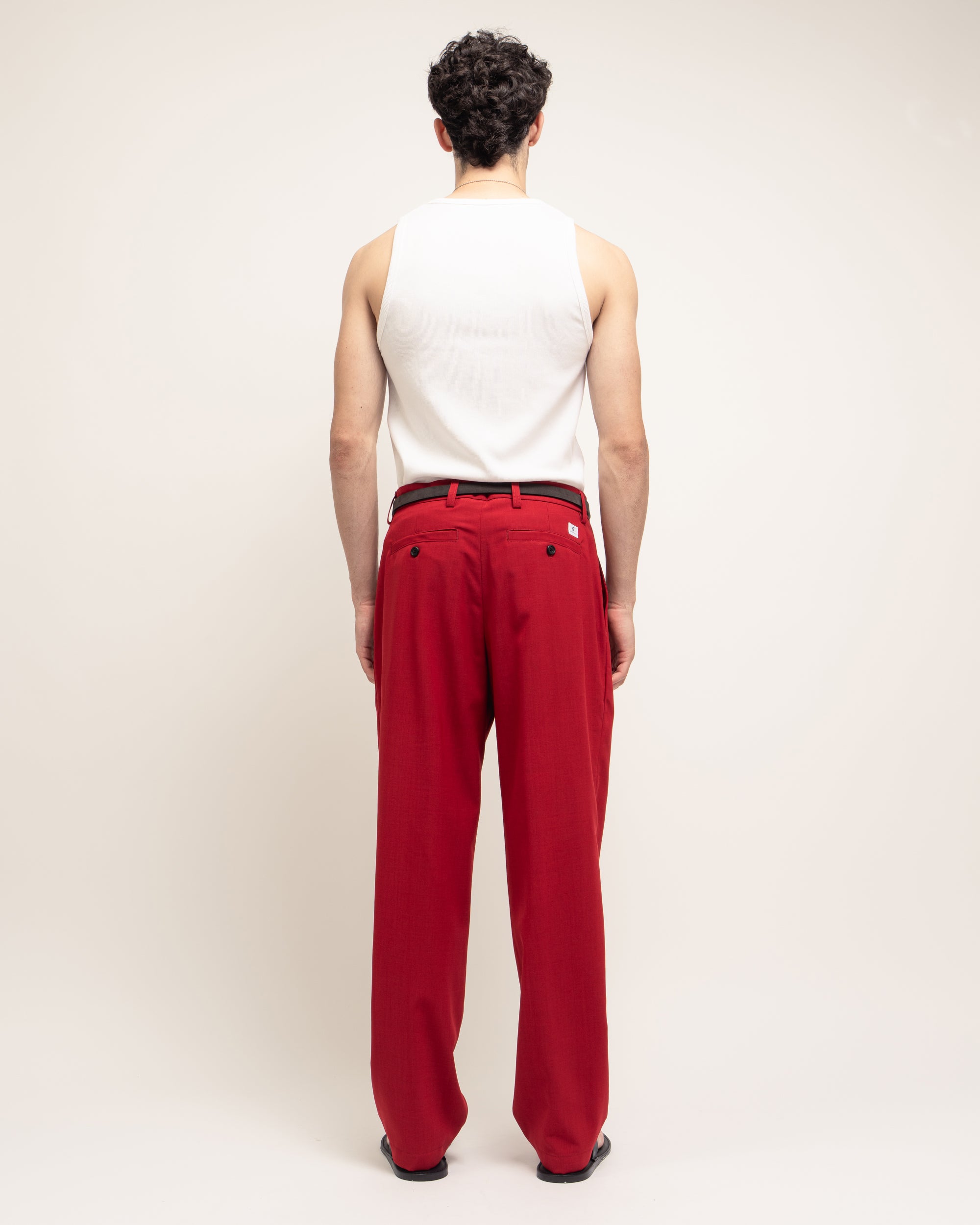 Gin pantaloni gamba ampia in soft-touch