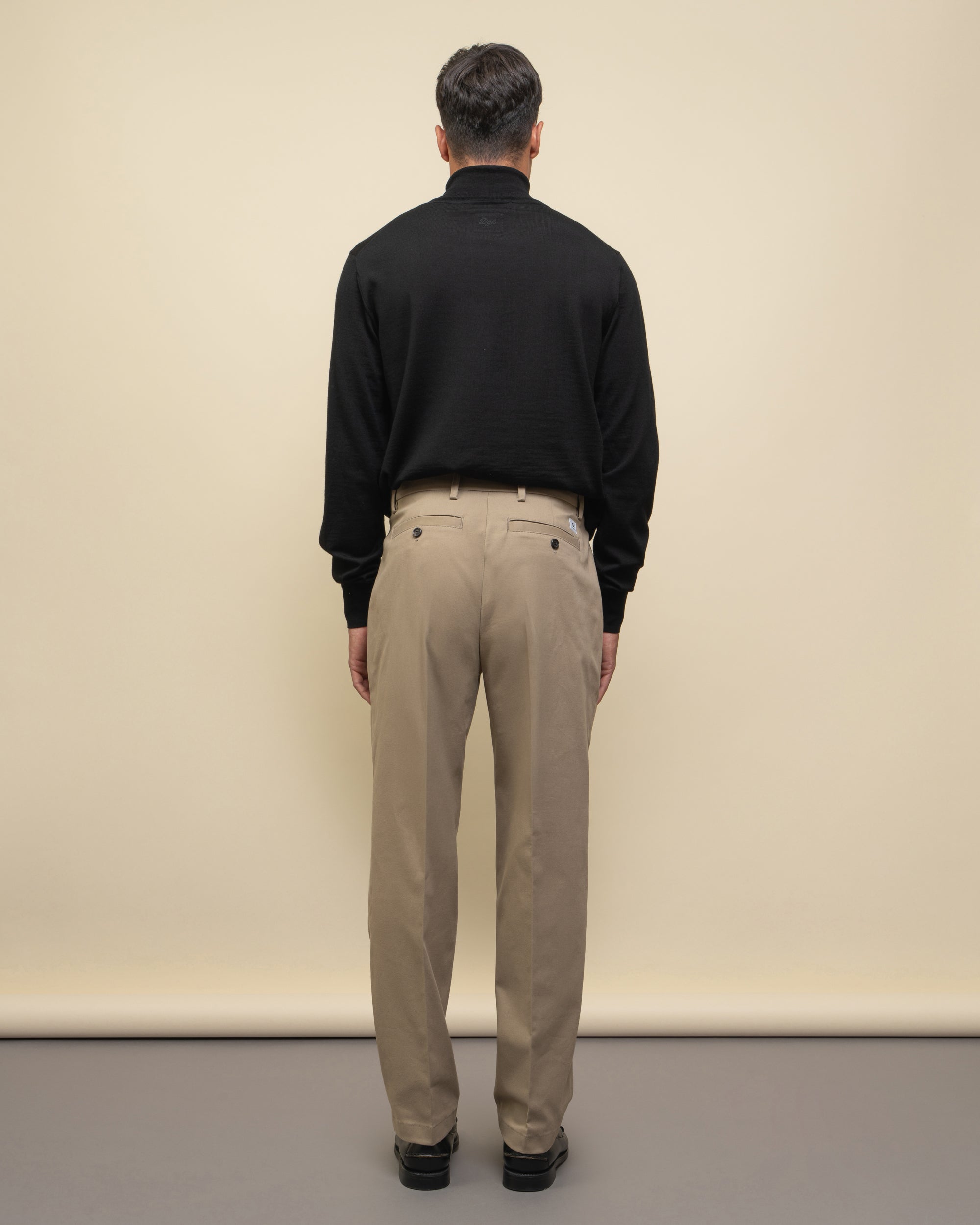 Gin pantaloni gamba ampia in gabardina