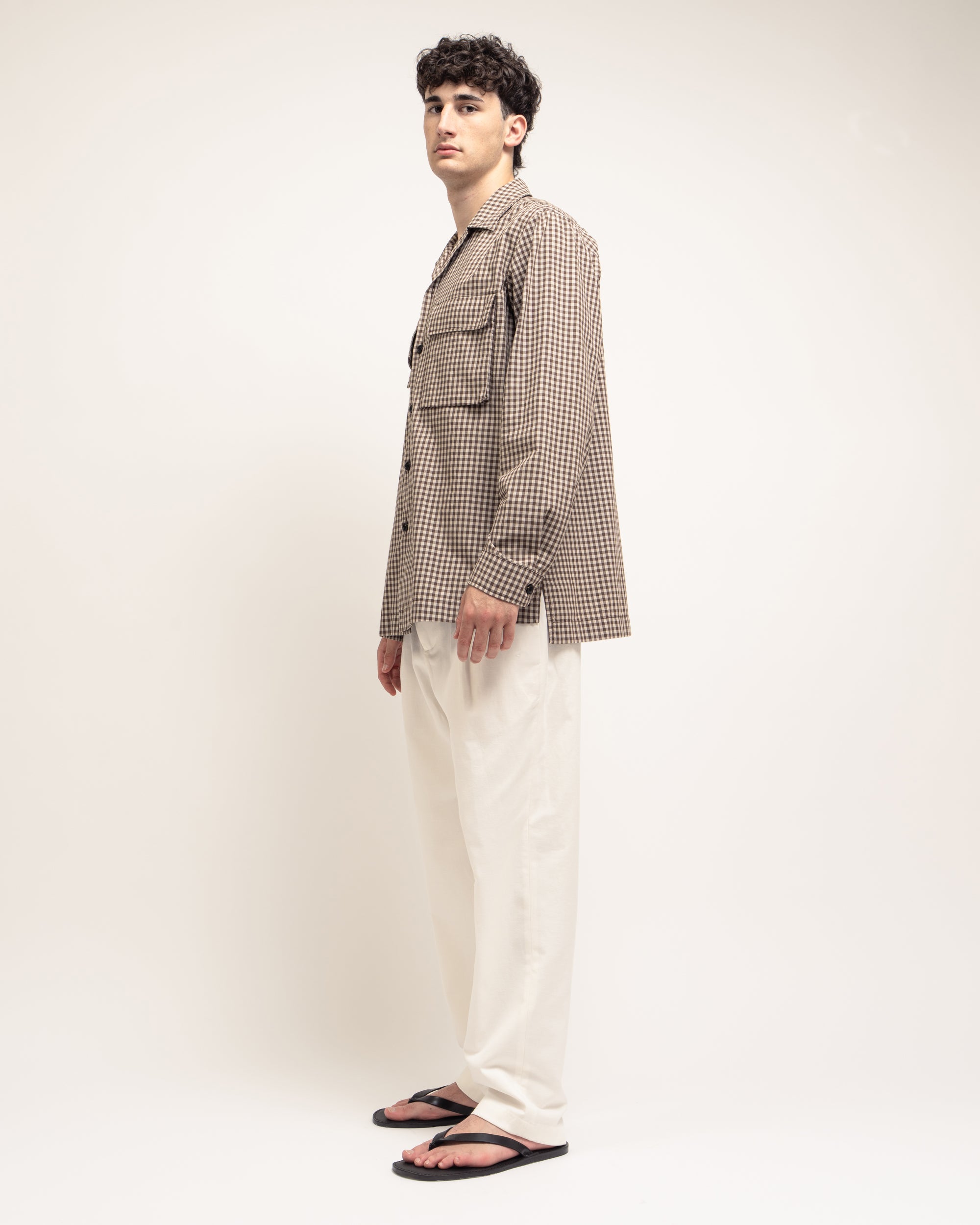 Gocentre giacca camicia in popeline vichy