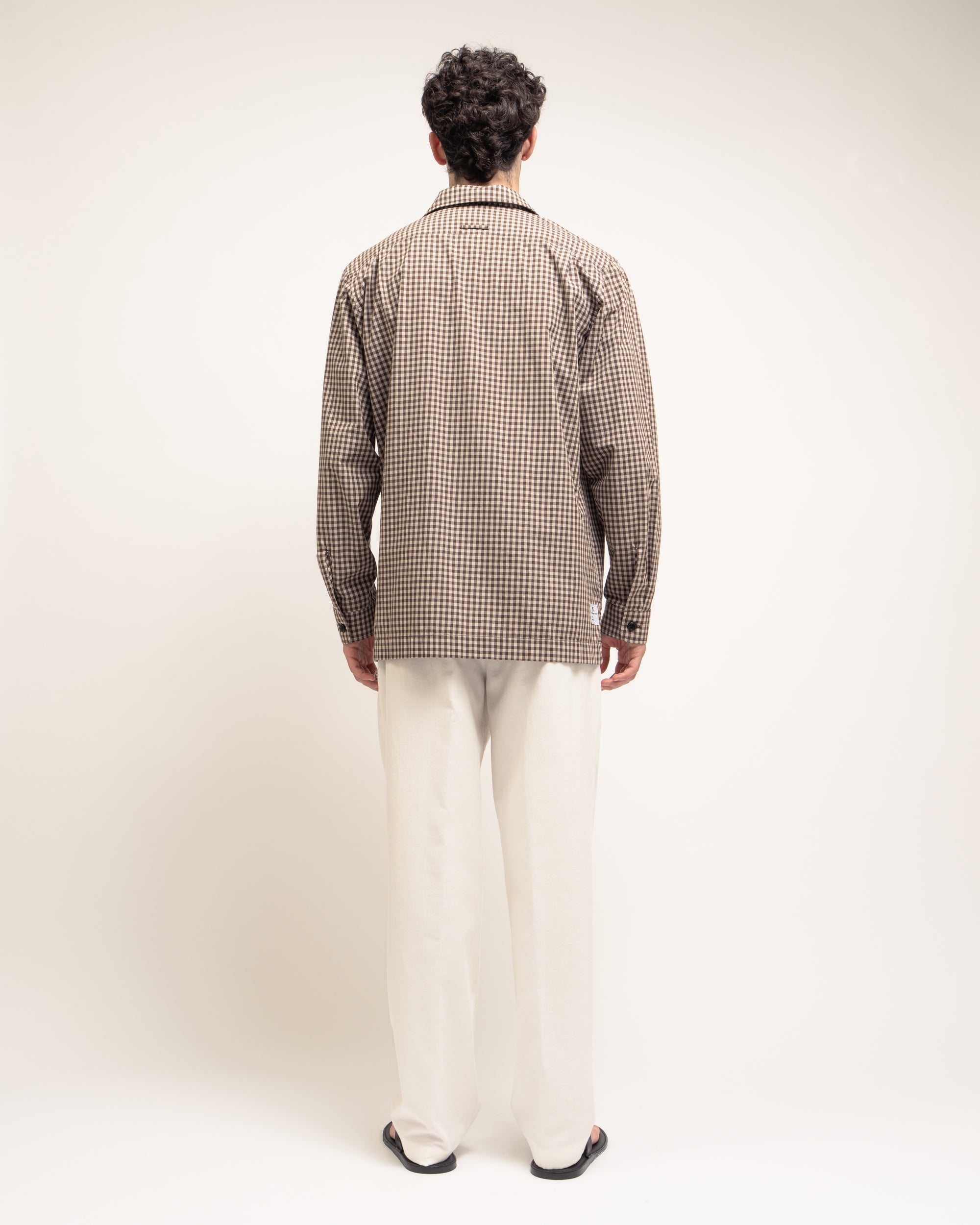 Gocentre giacca camicia in popeline vichy