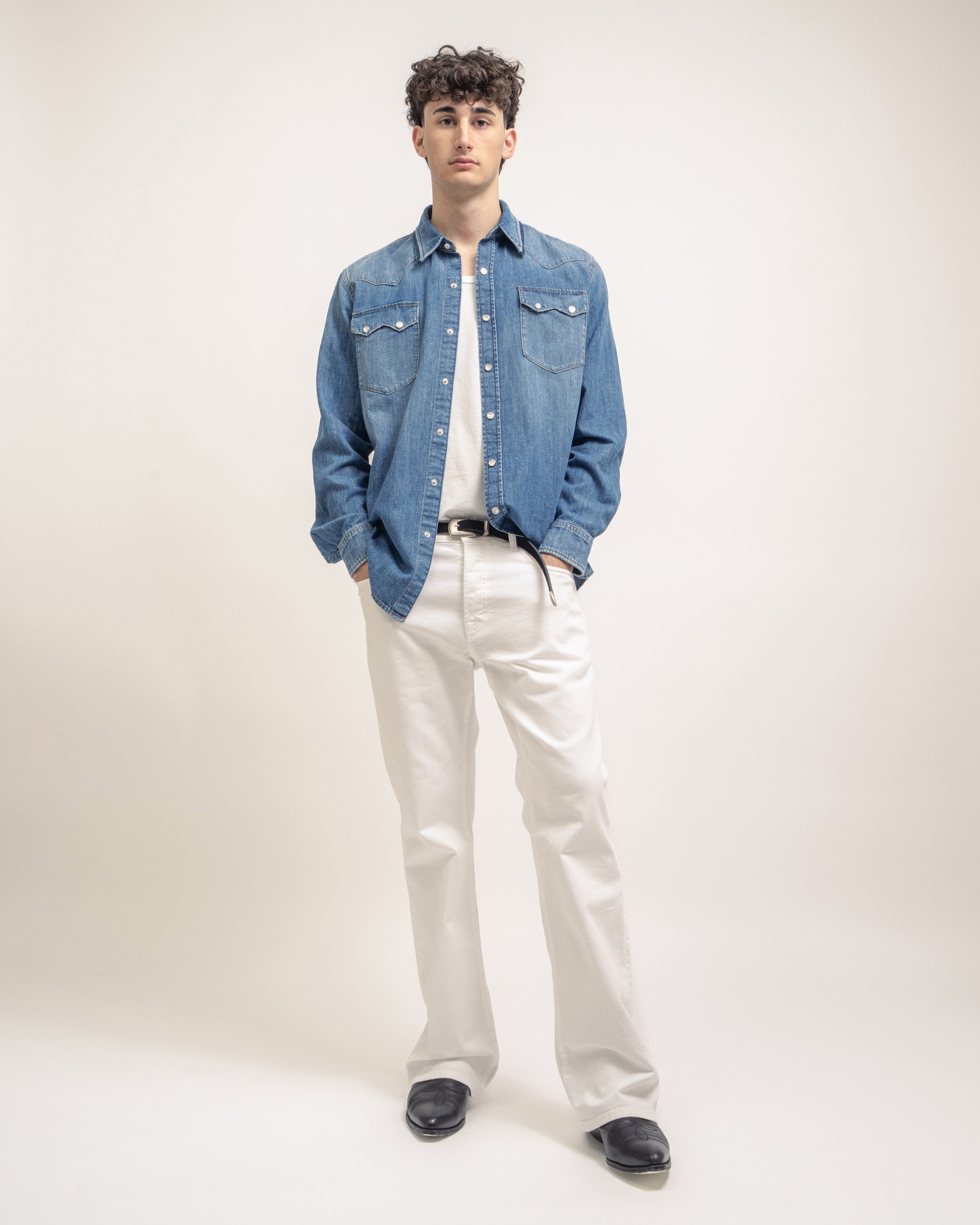 Gospel camicia western in denim