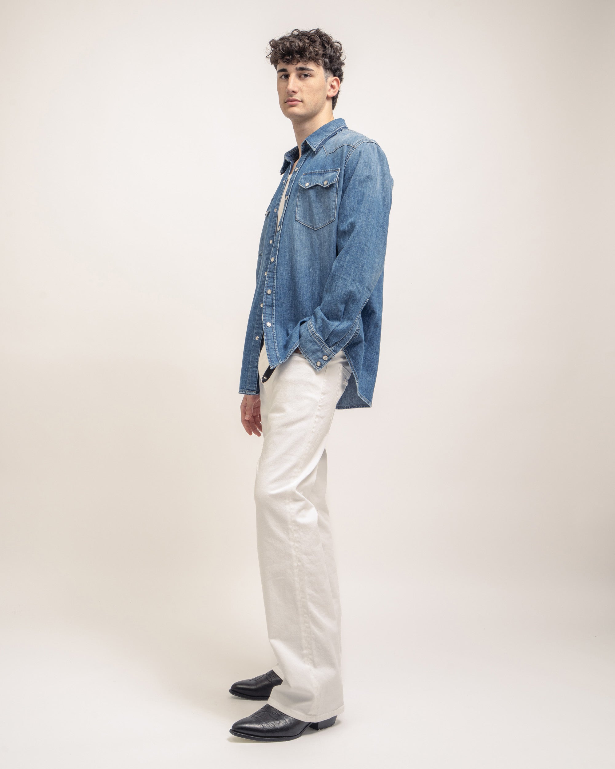 Gospel camicia western in denim