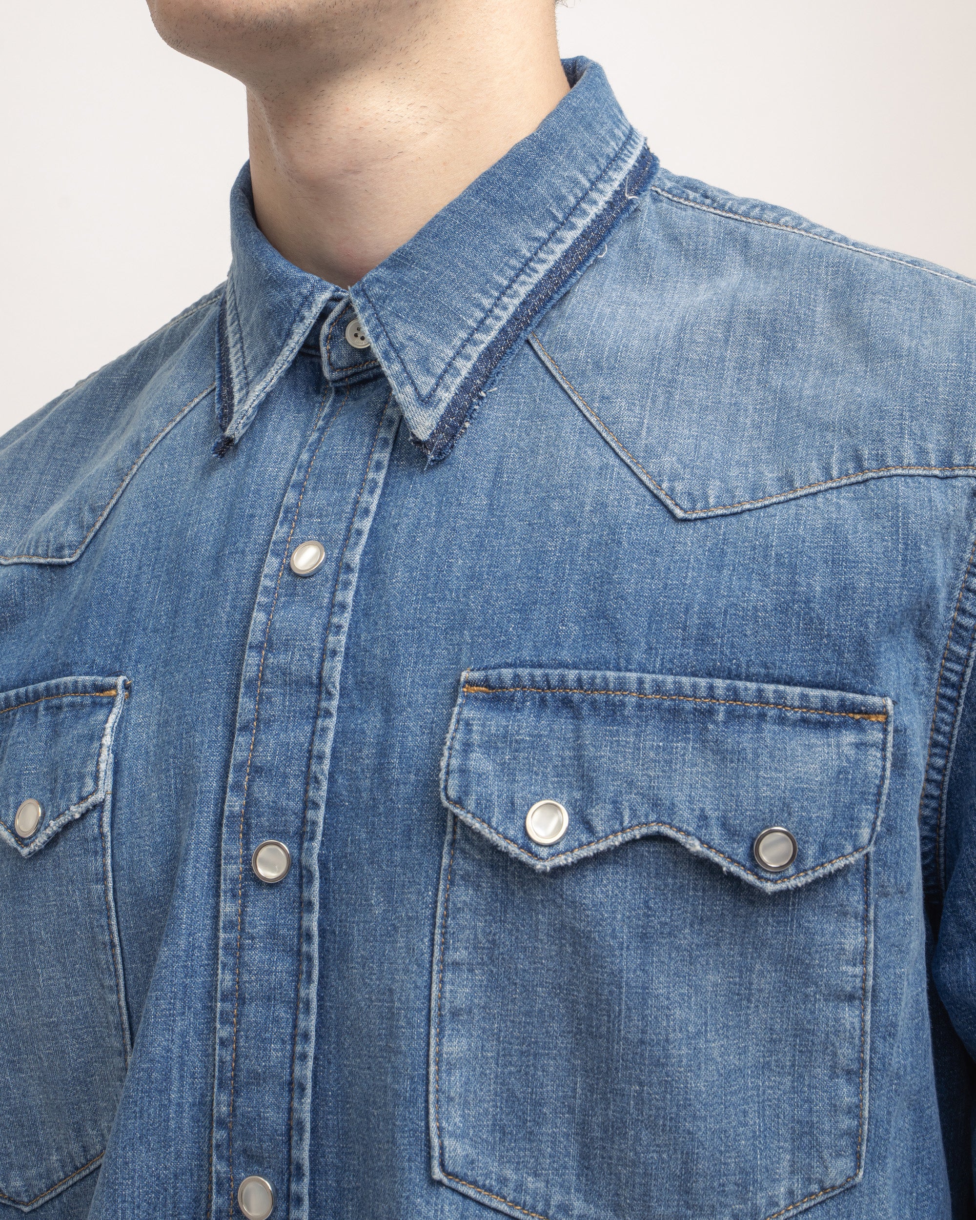 Gospel camicia western in denim