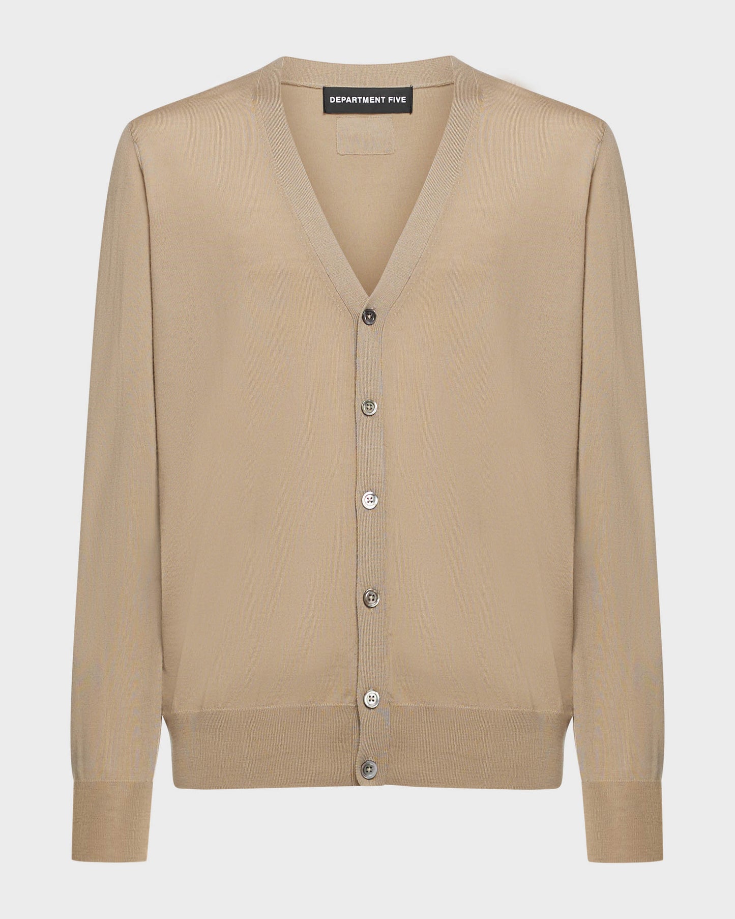 Hampstead cardigan in lana merinos beige chiaro