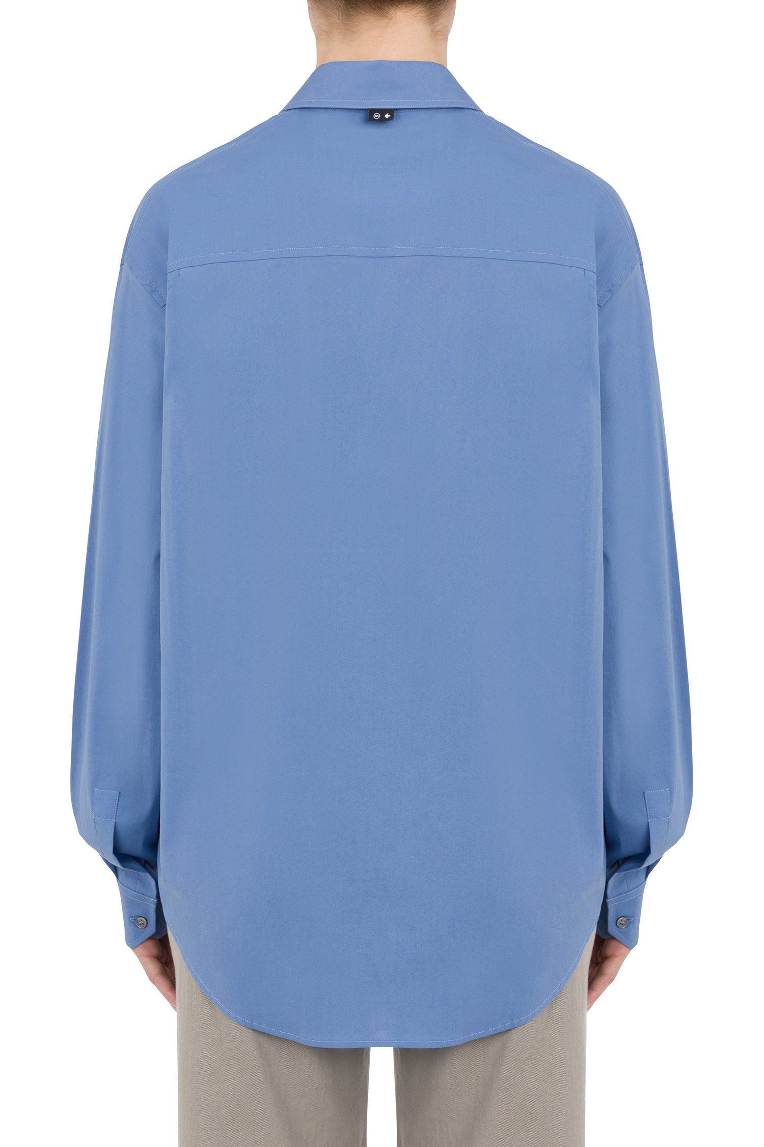 Hangar camicia oversize in popeline azzurro