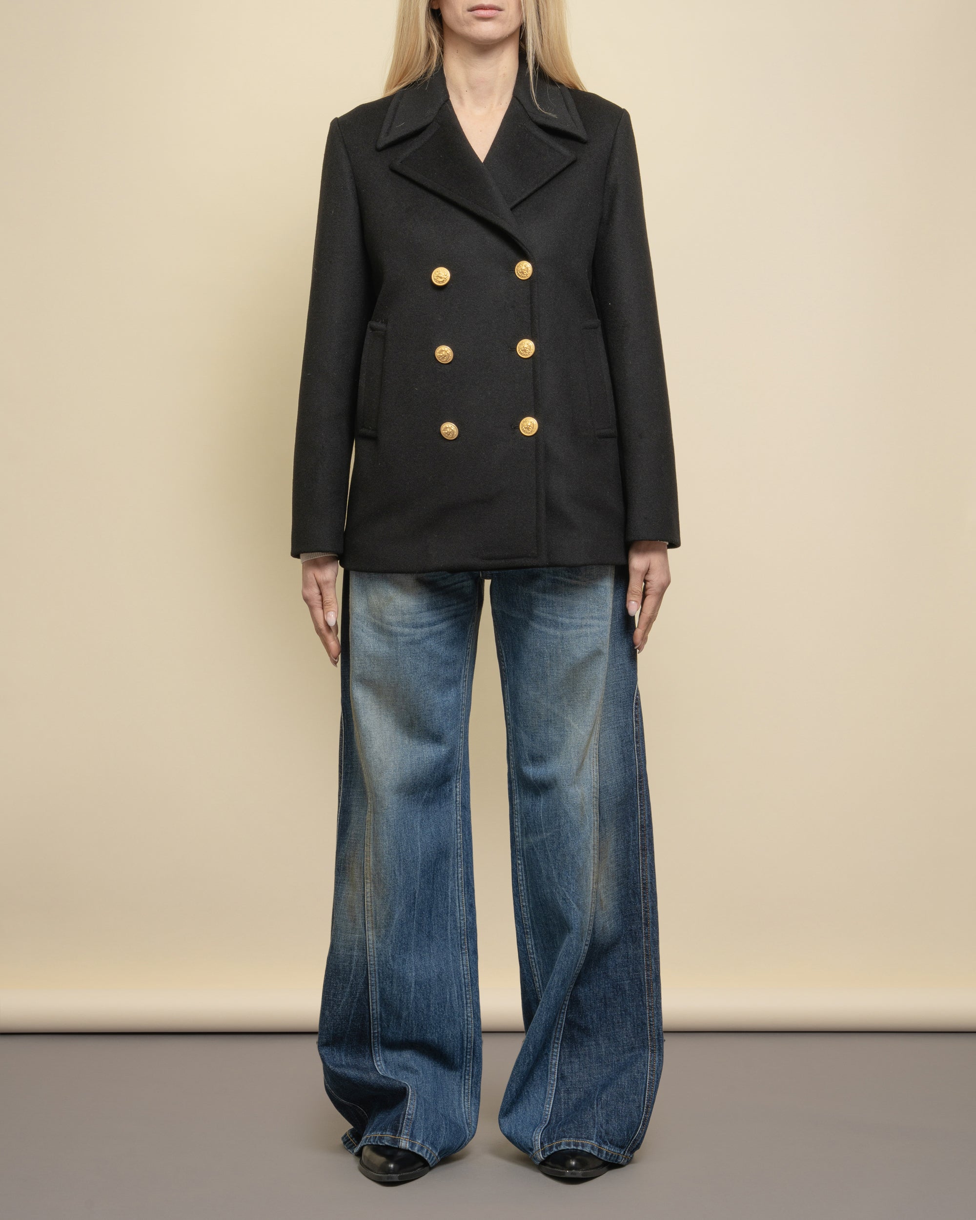 Holiday peacoat in cloth