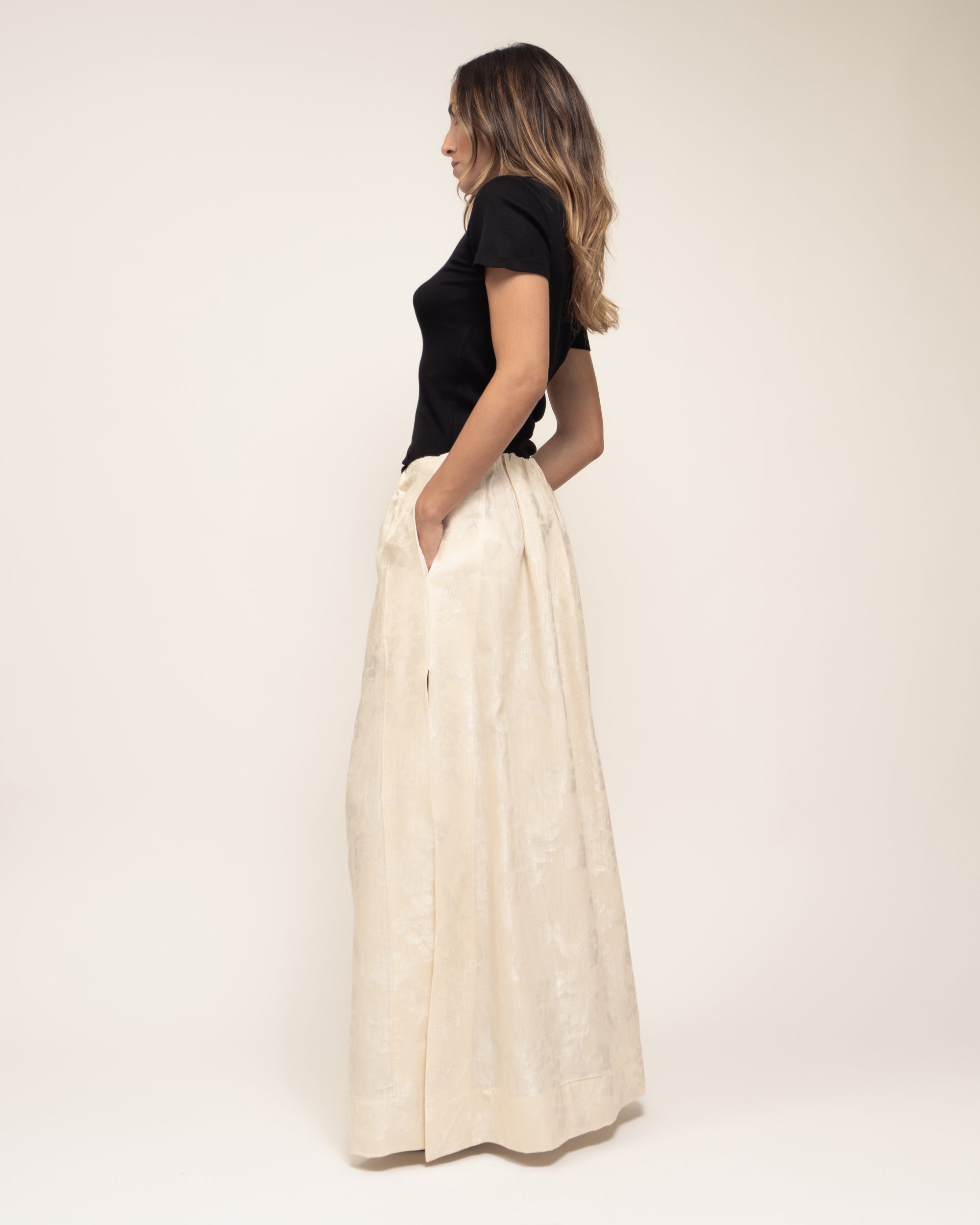 Janelle gonna lunga in damascato