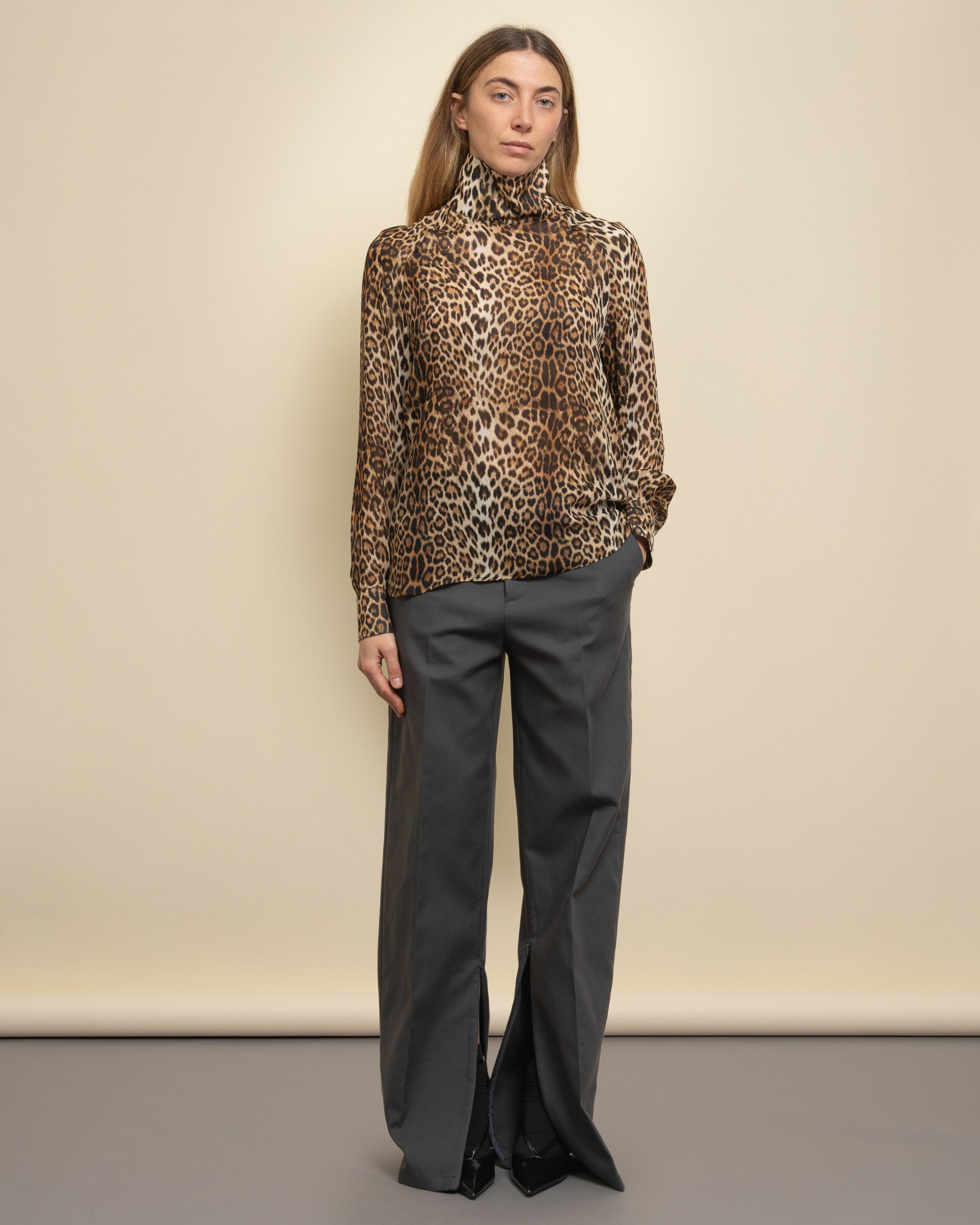 Joria camicia in georgette maculato