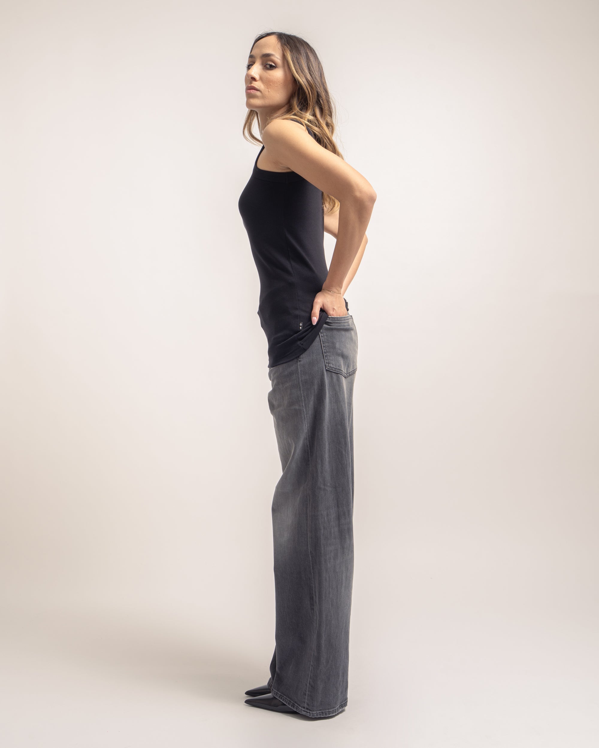 Jungle canotta in costina